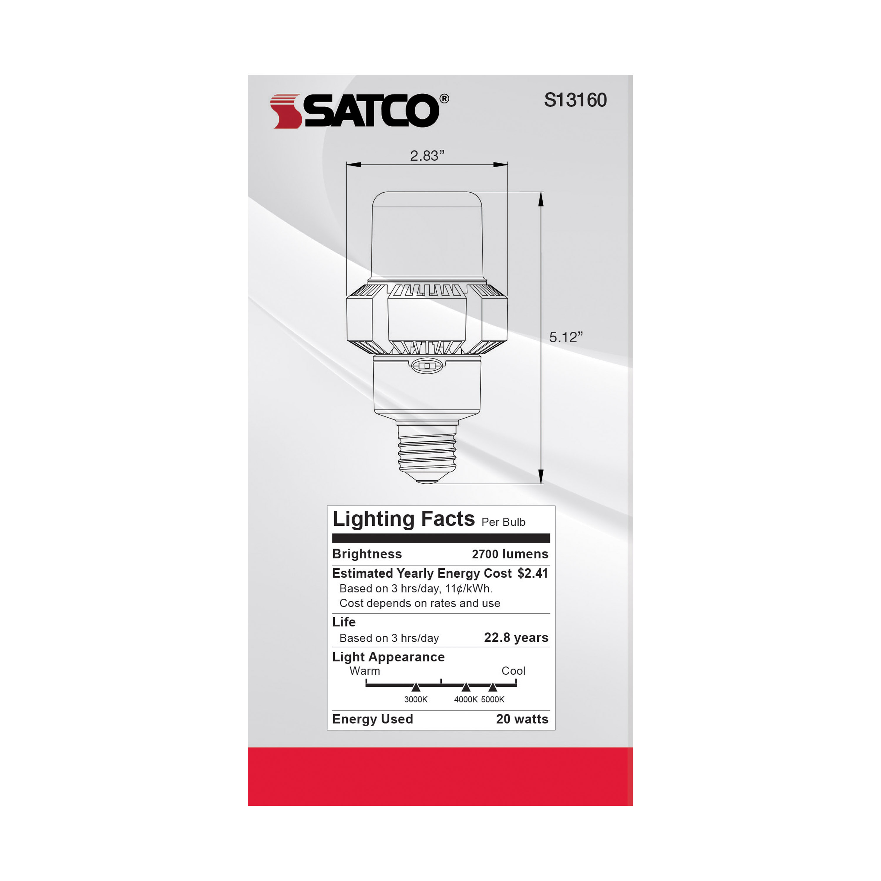 20W/AP23/LED/CCT/100-277V/E26 - S13160