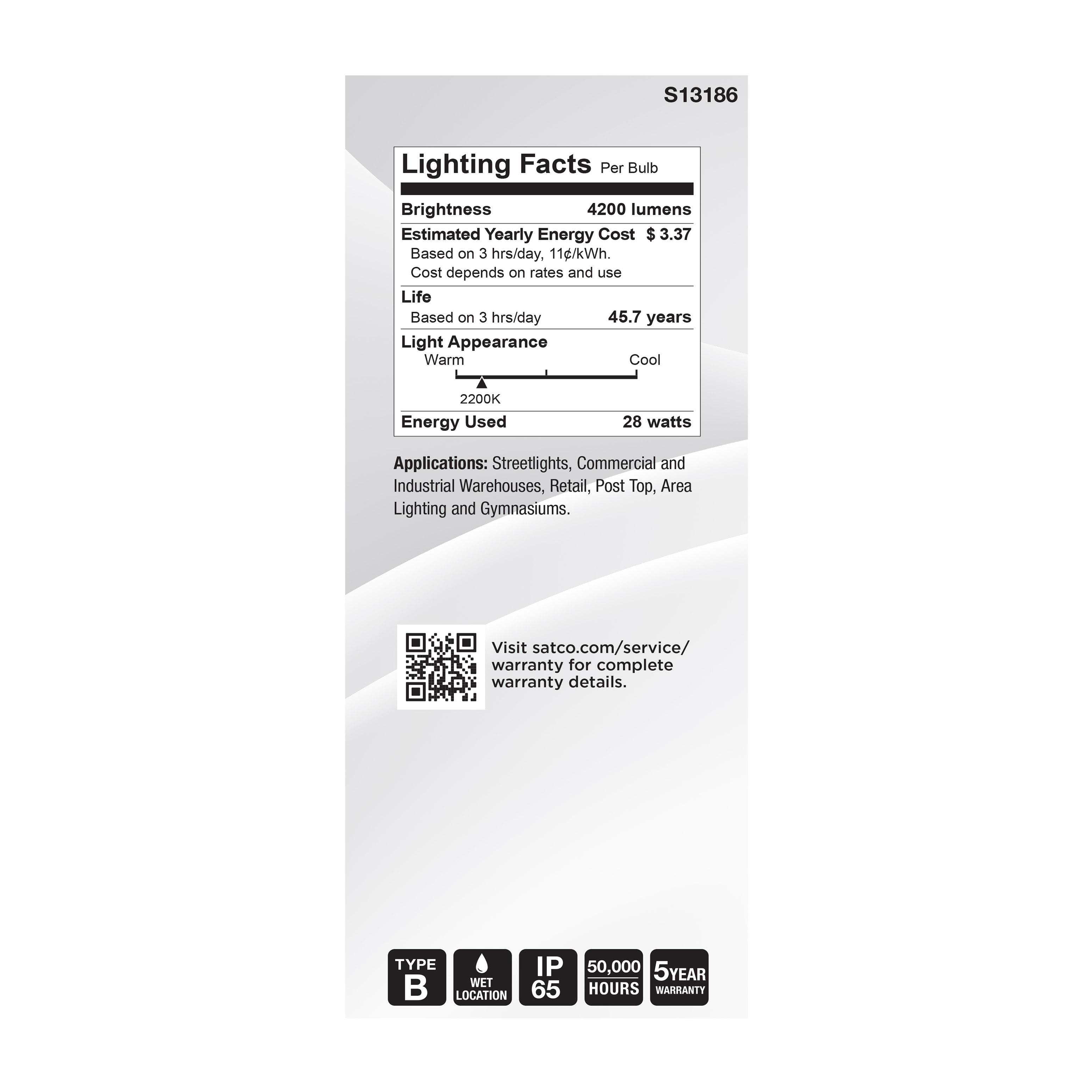 28W/LED/HID/ED28/822/EX39/CL - S13186