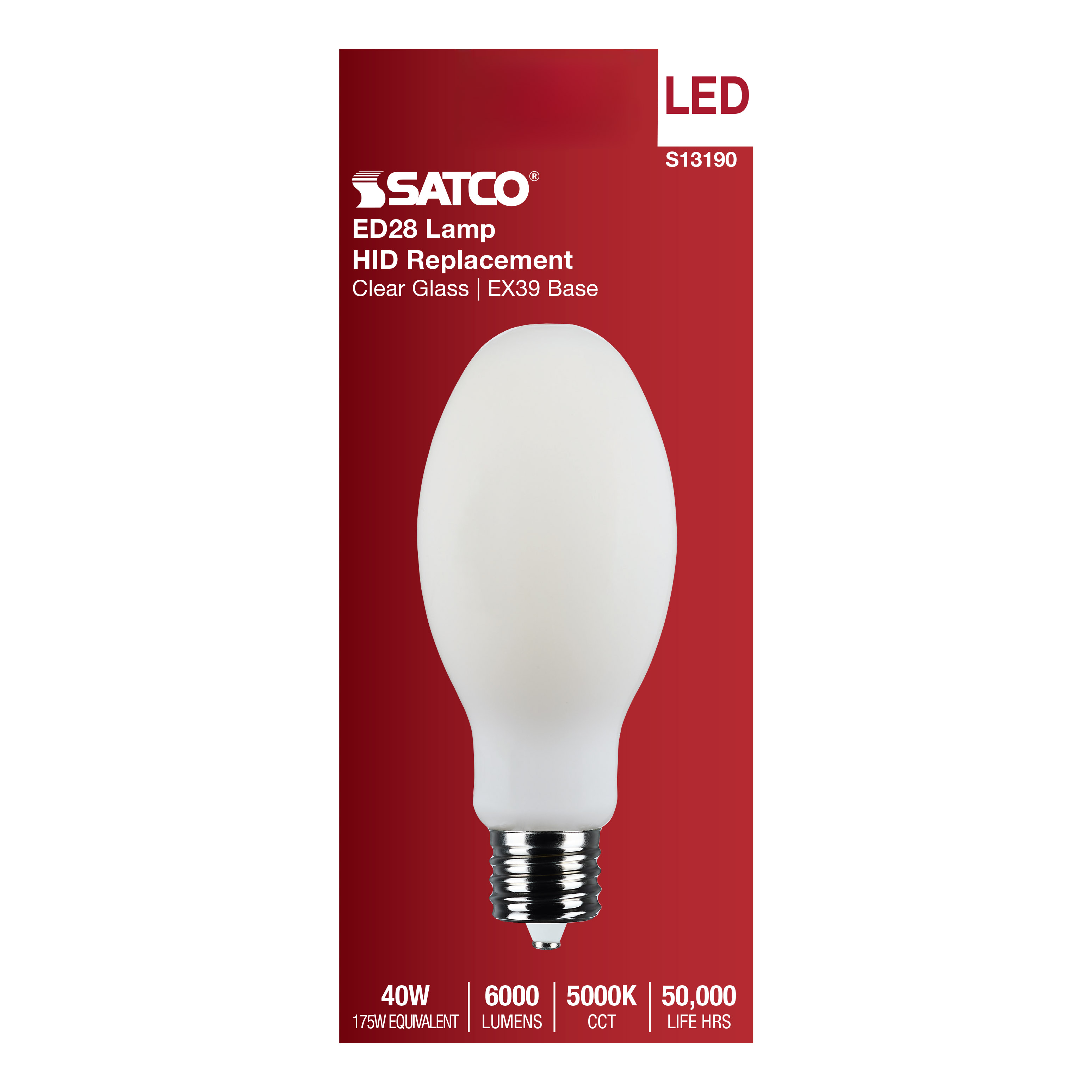 40W/LED/HID/ED28/850/EX39/WH - S13190