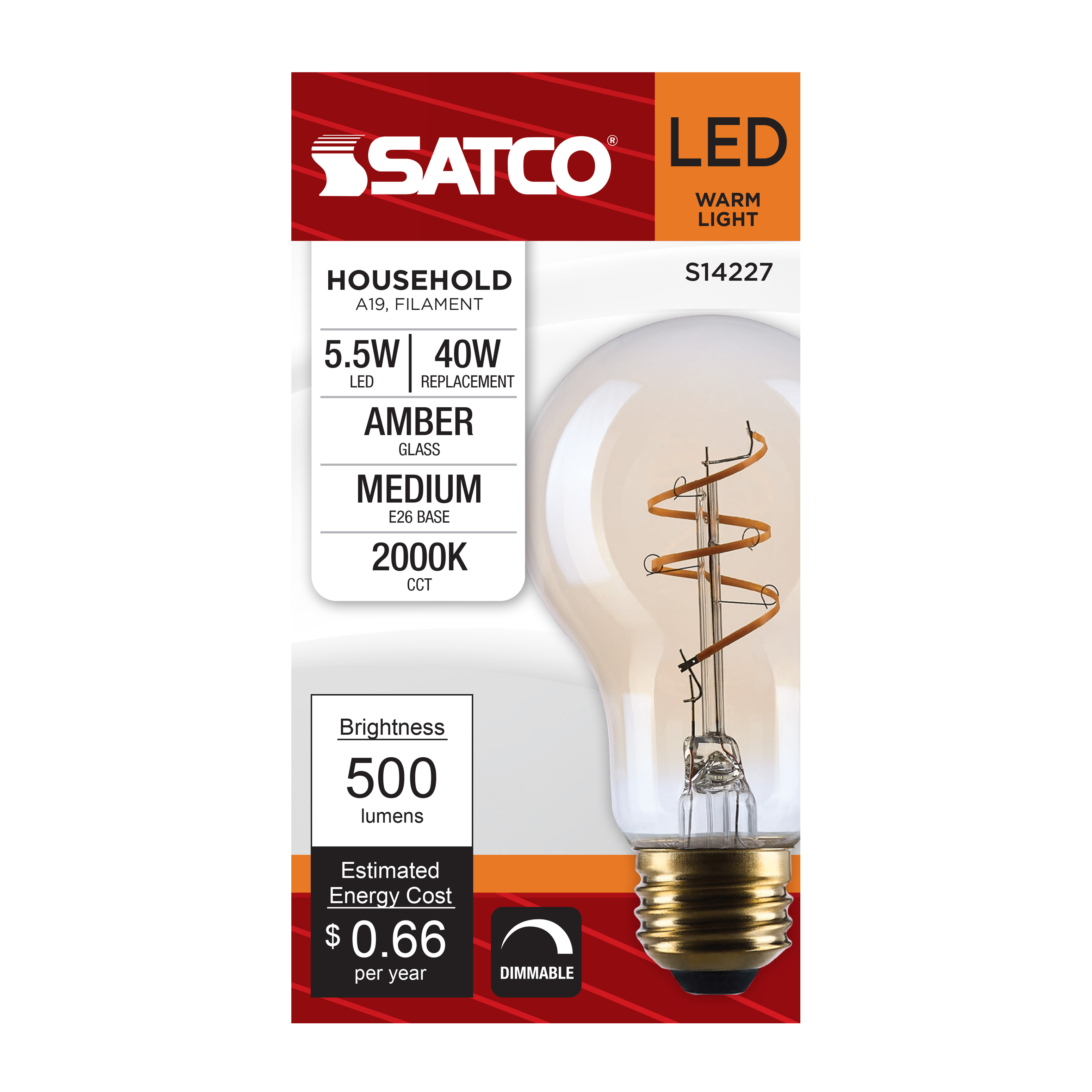 5.5A19L/920/E26/GCAC/D - S14227