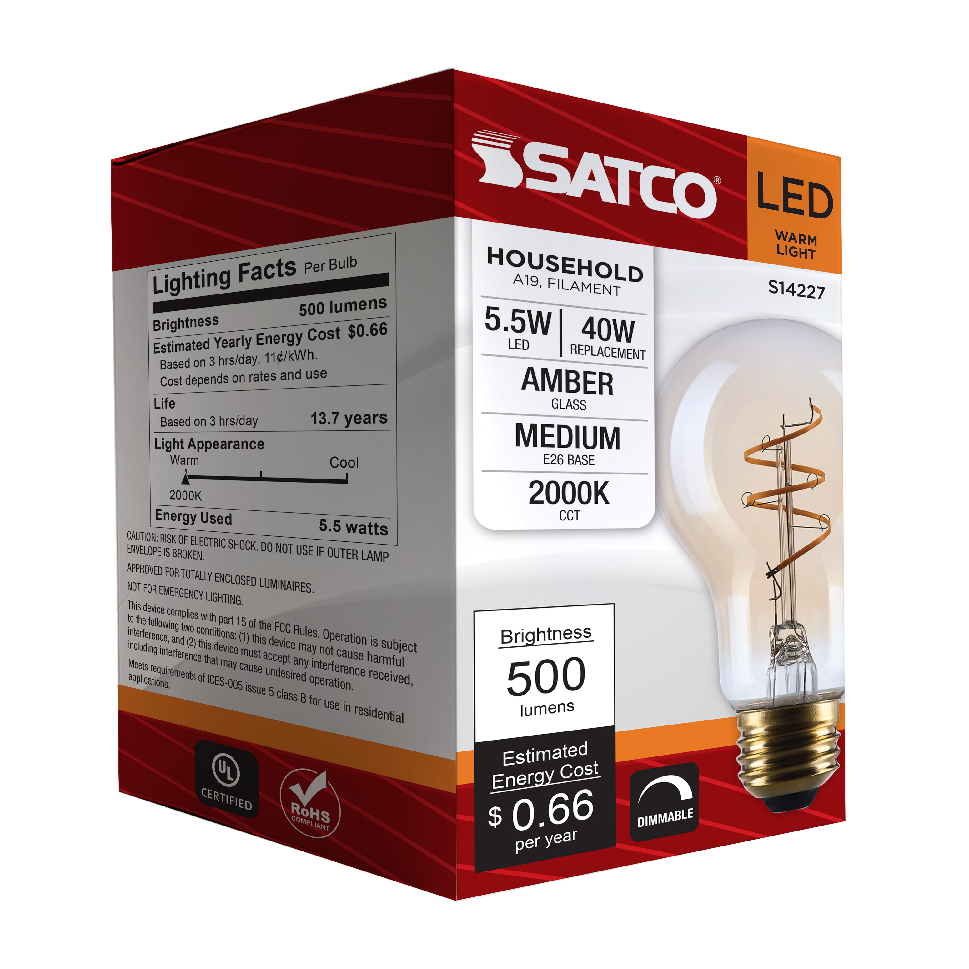 5.5A19L/920/E26/GCAC/D - S14227