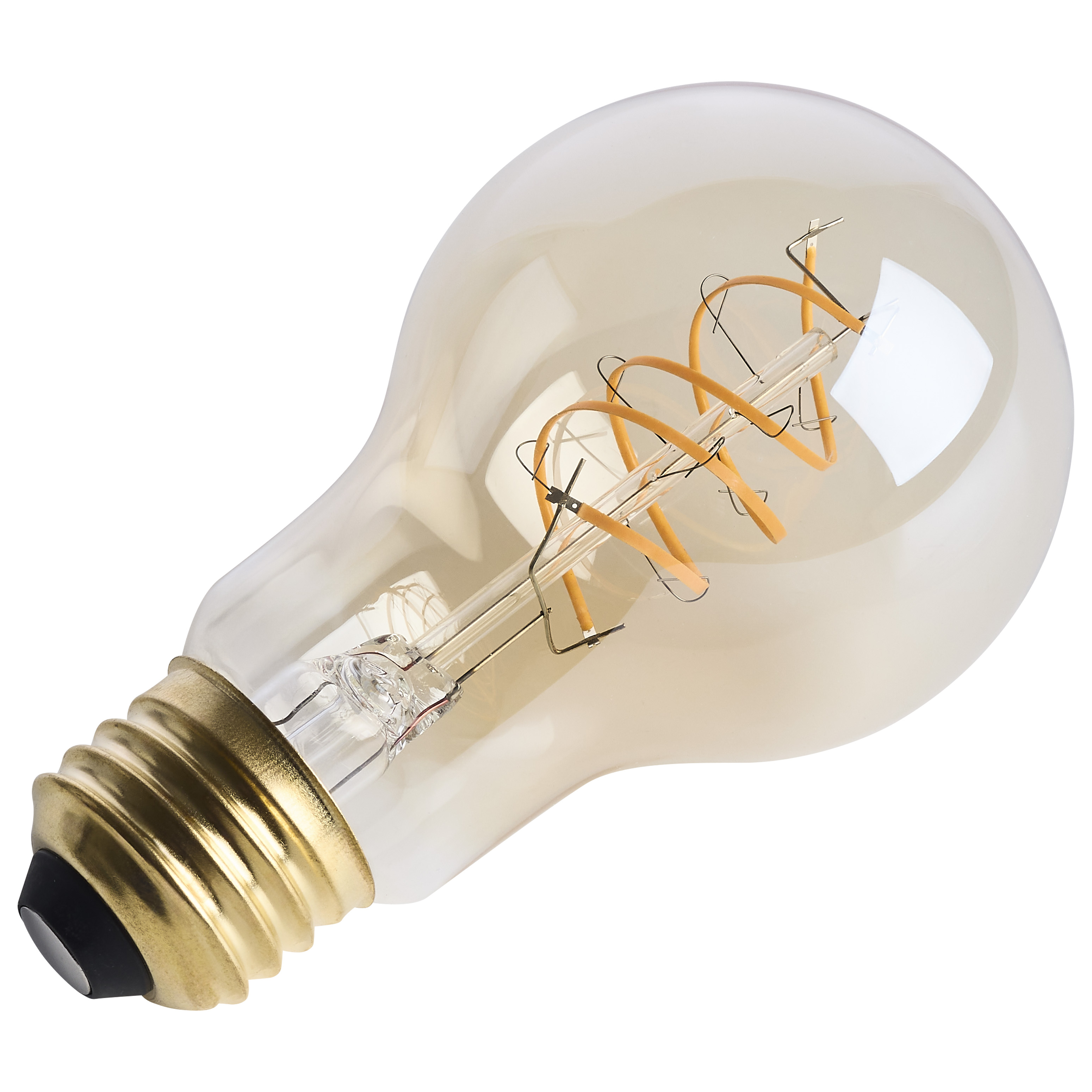 8 Watt A19 LED - 2000K CCT - Medium Base - Clear Glass - Amber Coil Filament - Dimmable - 120 Volt - Image 3