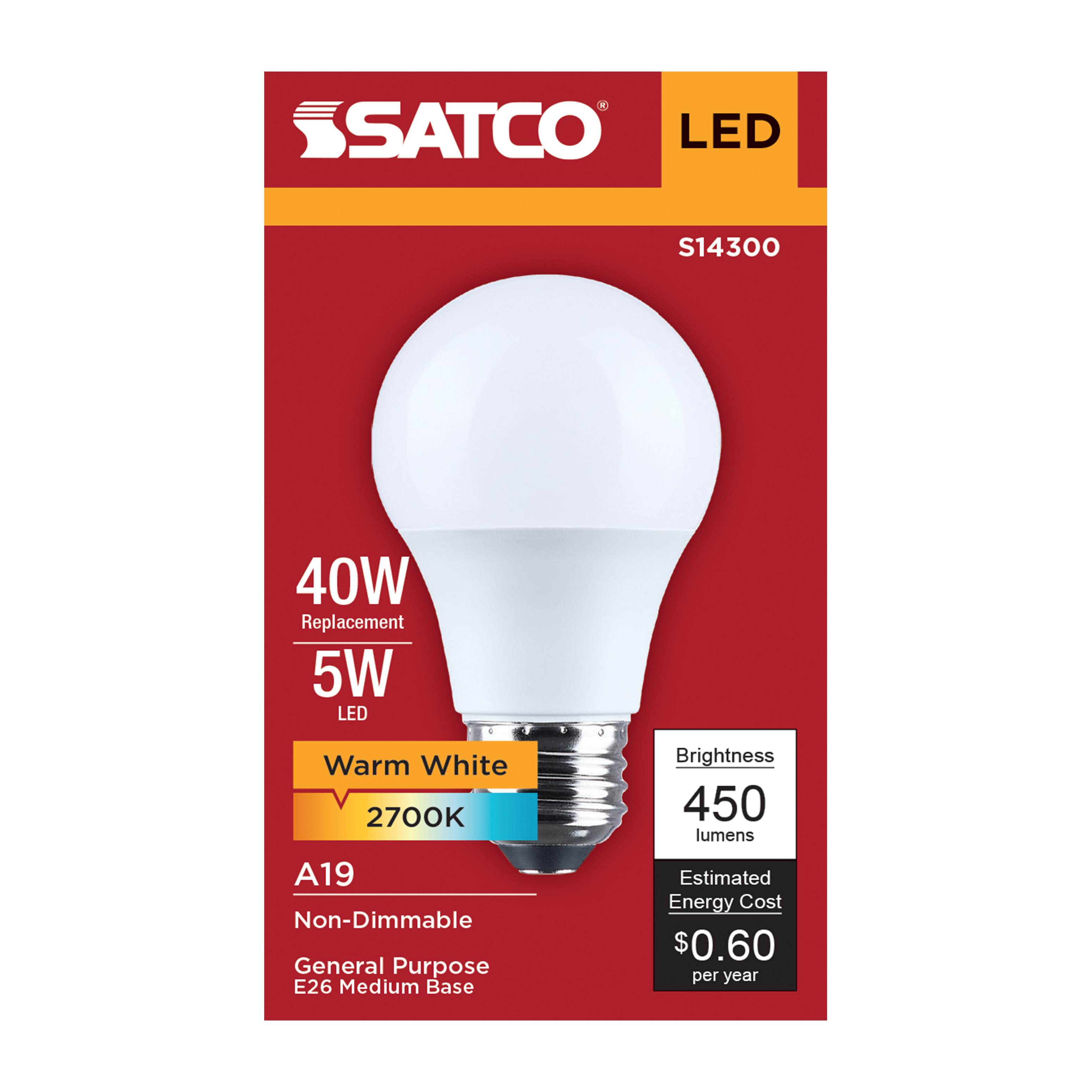 5A19L/827/E26/P/ND/1PK - S14300