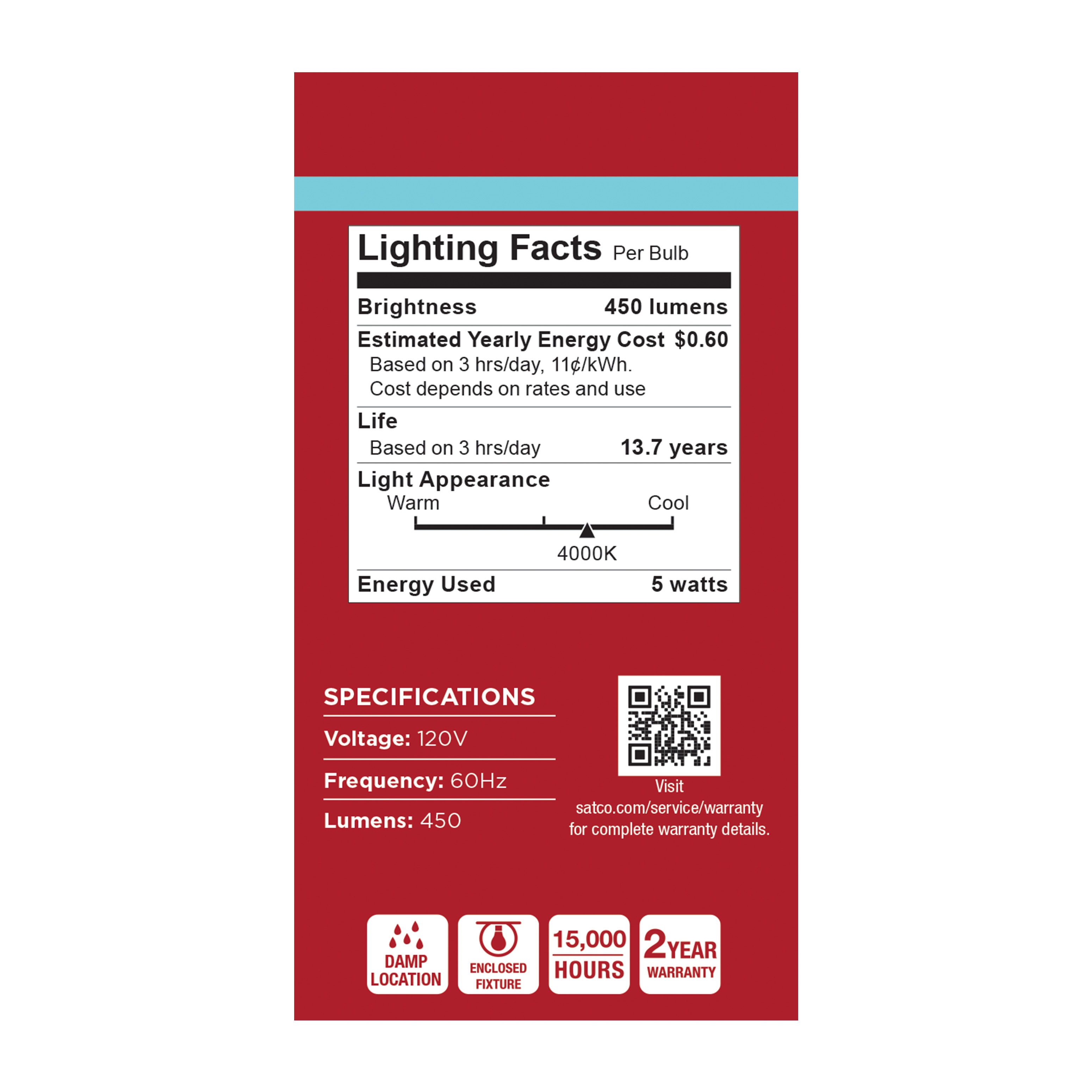 5A19L/840/E26/P/ND/4PK - S14305