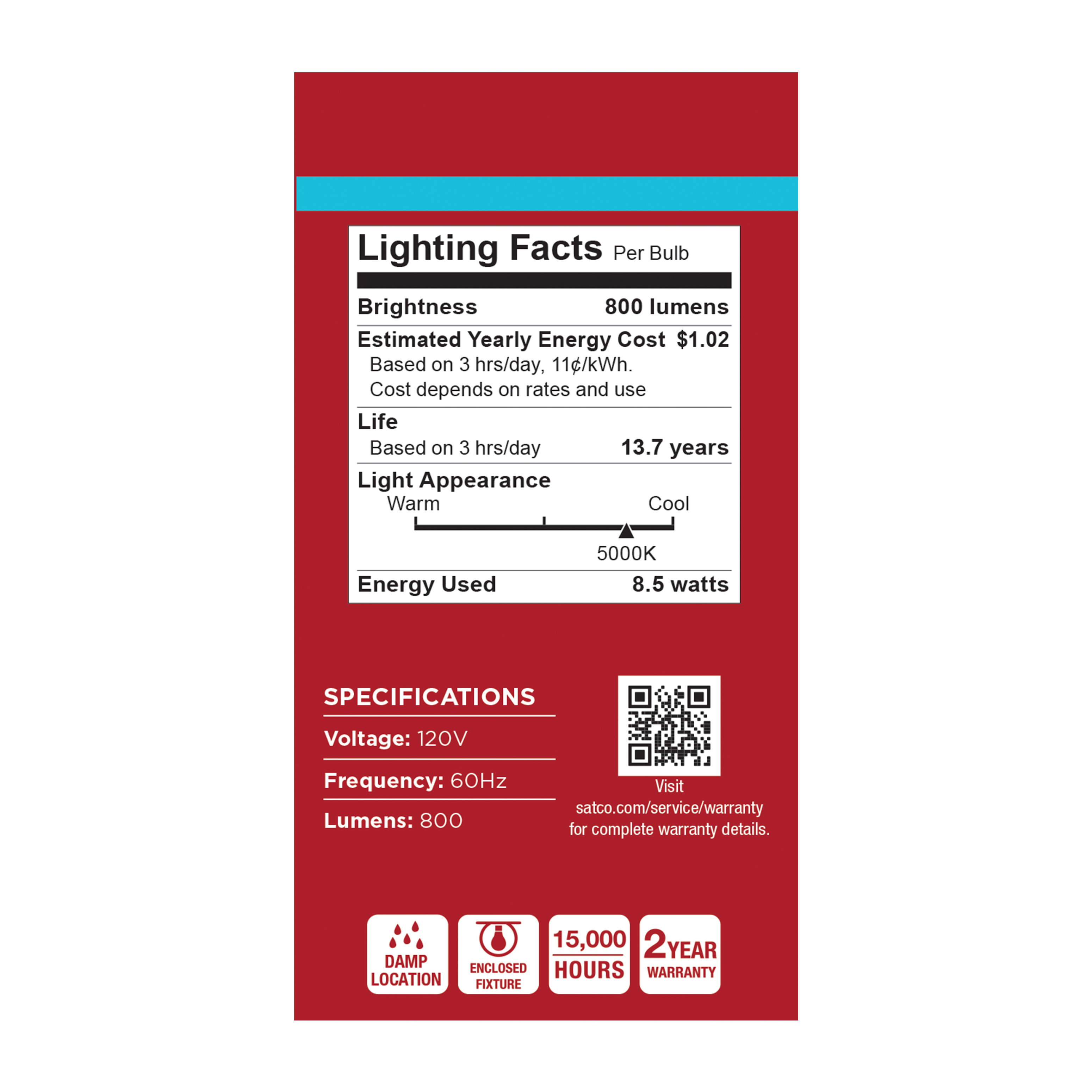 8.5A19L/850/E26/P/ND/4PK - S14320