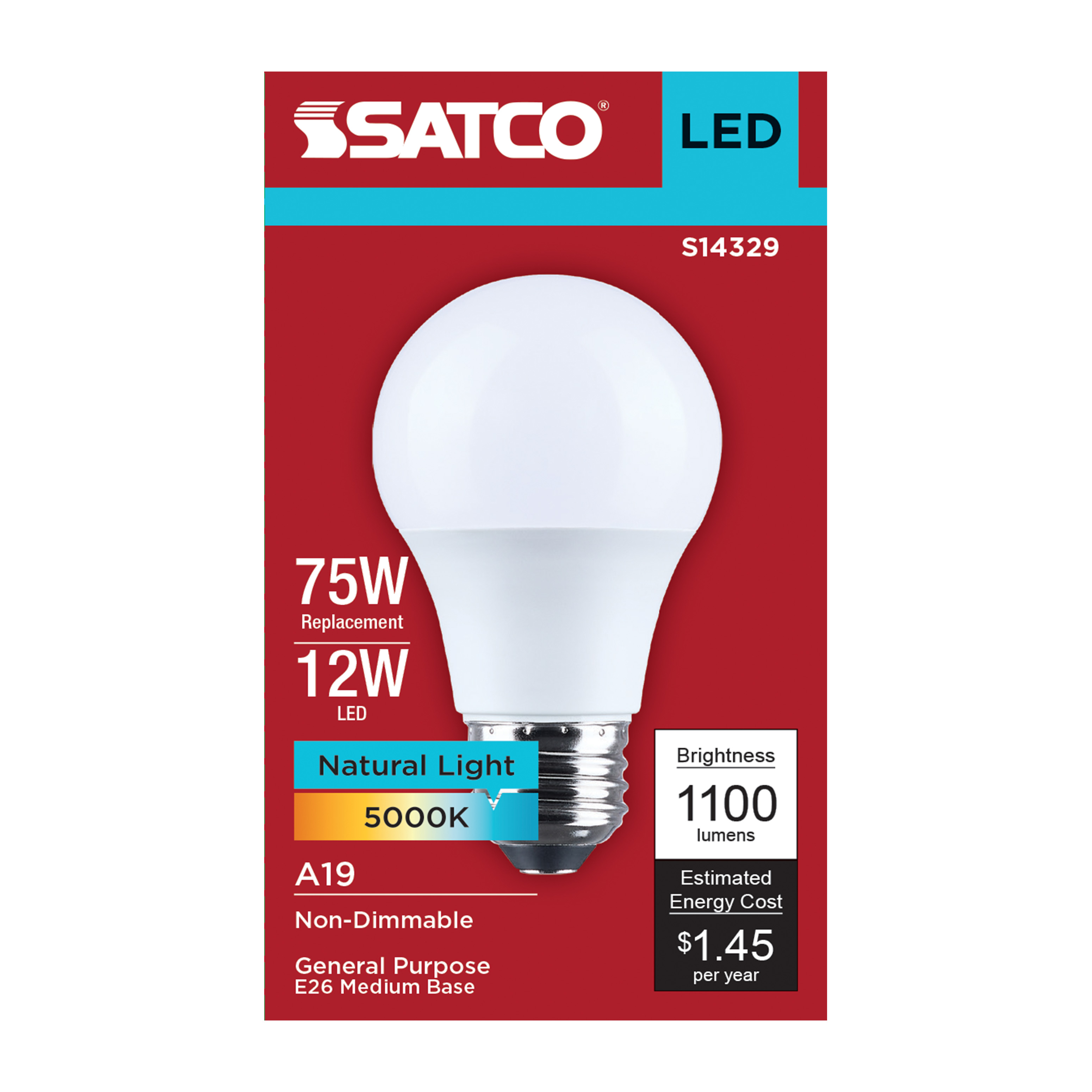 12A19L/850/E26/P/ND/1PK - S14329