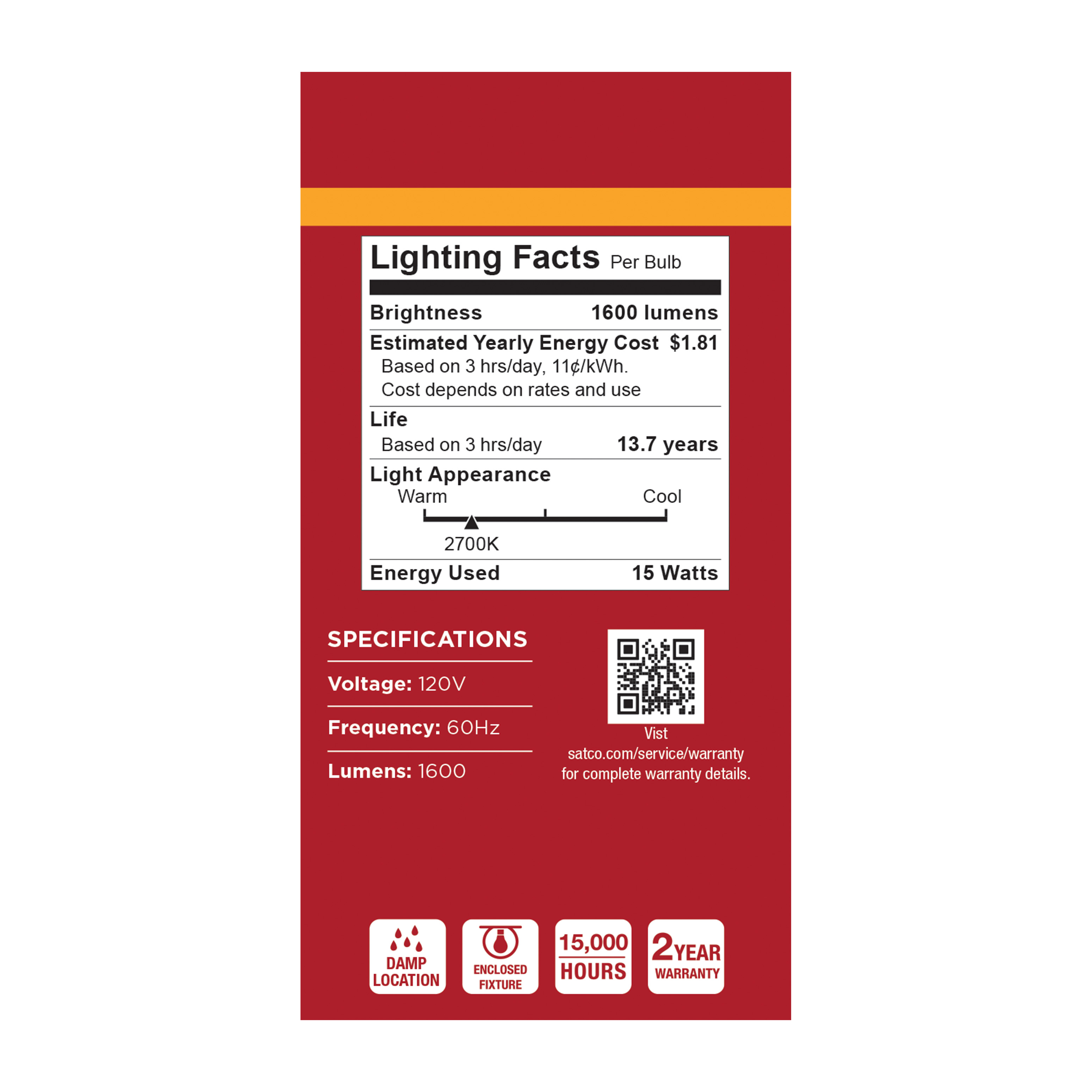 15A19L/827/E26/P/ND/1PK - S14332