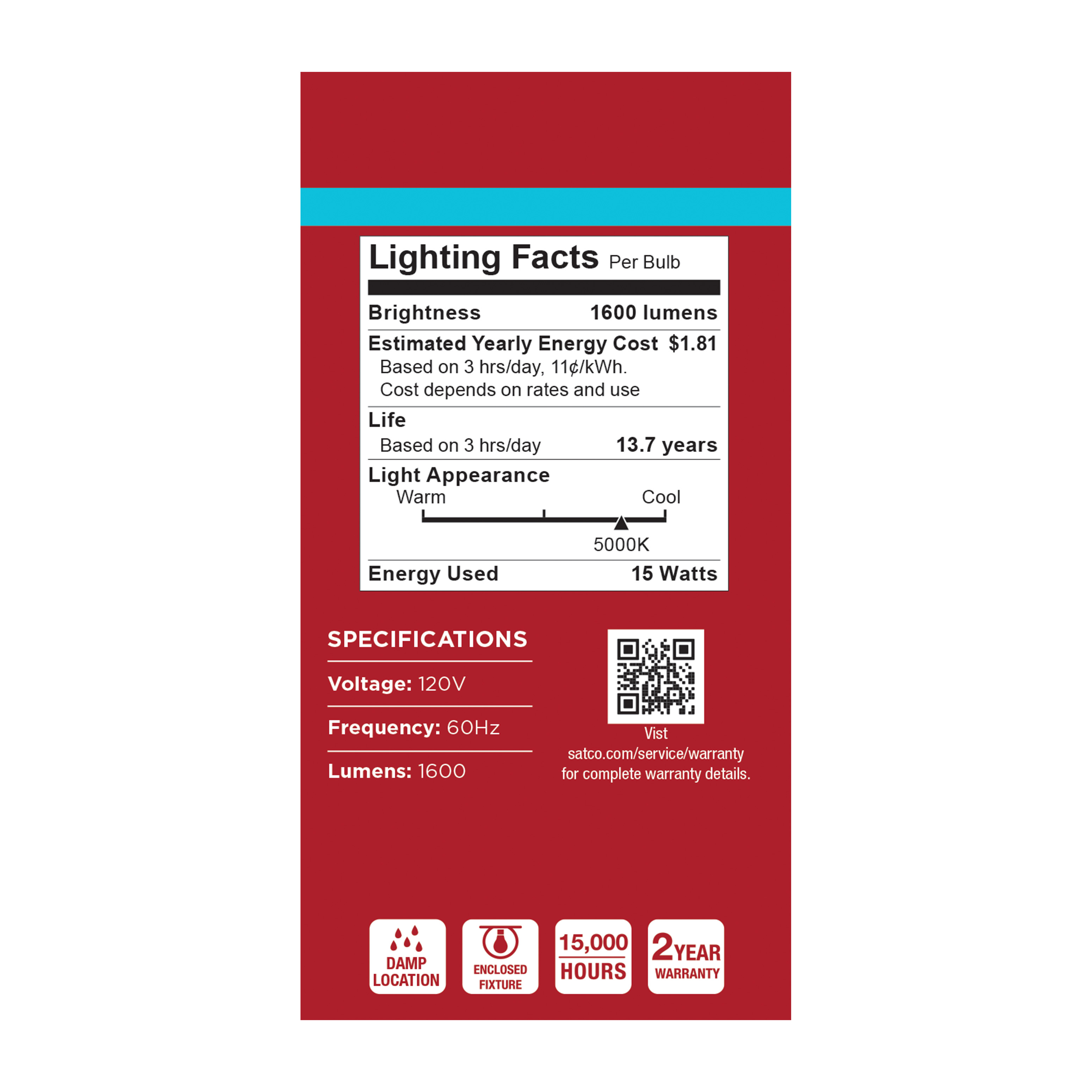 15A19L/850/E26/P/ND/1PK - S14341