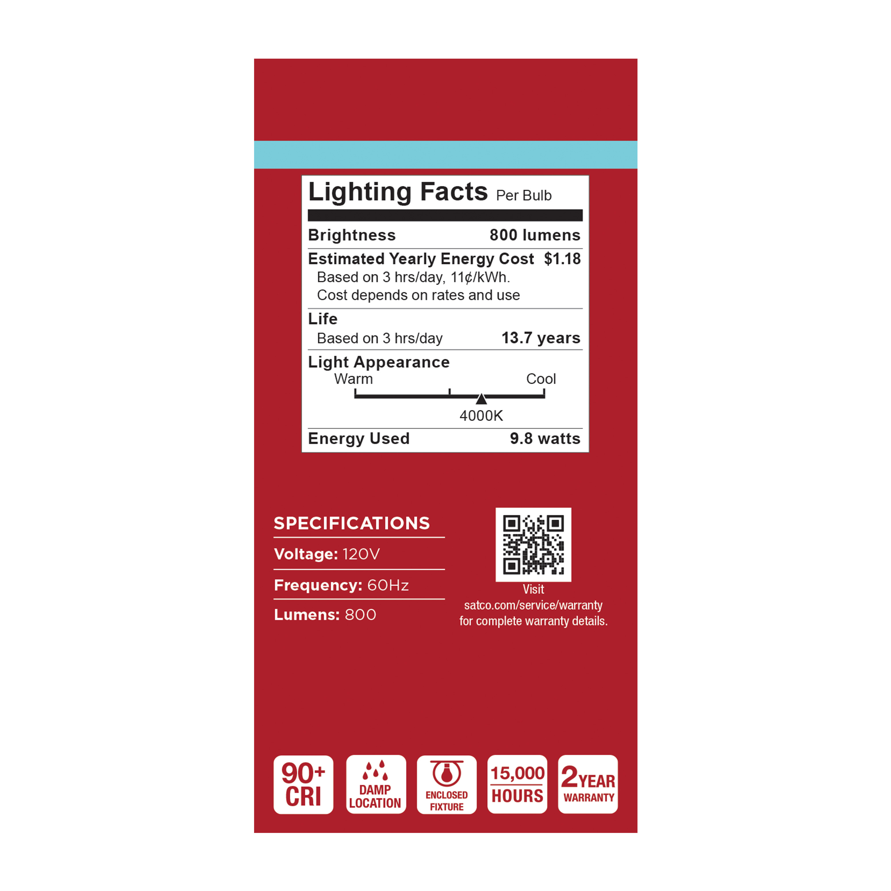 9.8A19L/940/E26/P/ND/4PK - S14359