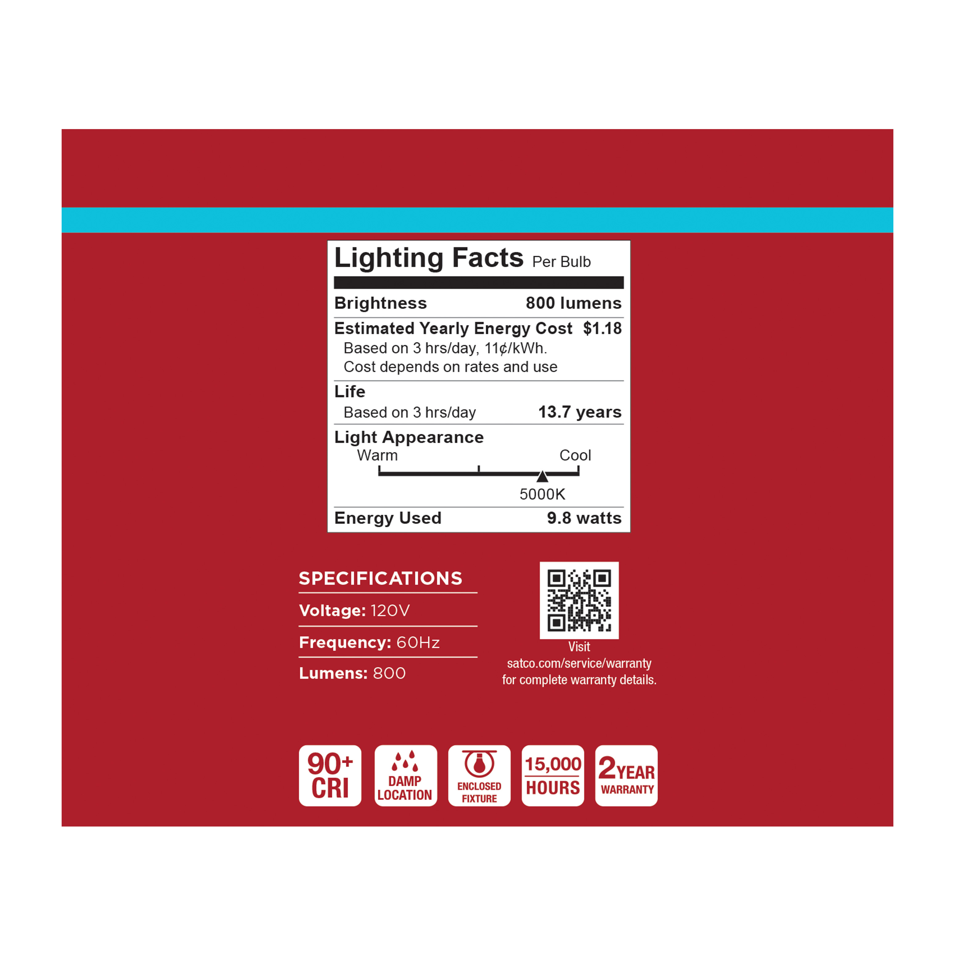 9.8A19L/950/E26/P/ND/12PK - S14363