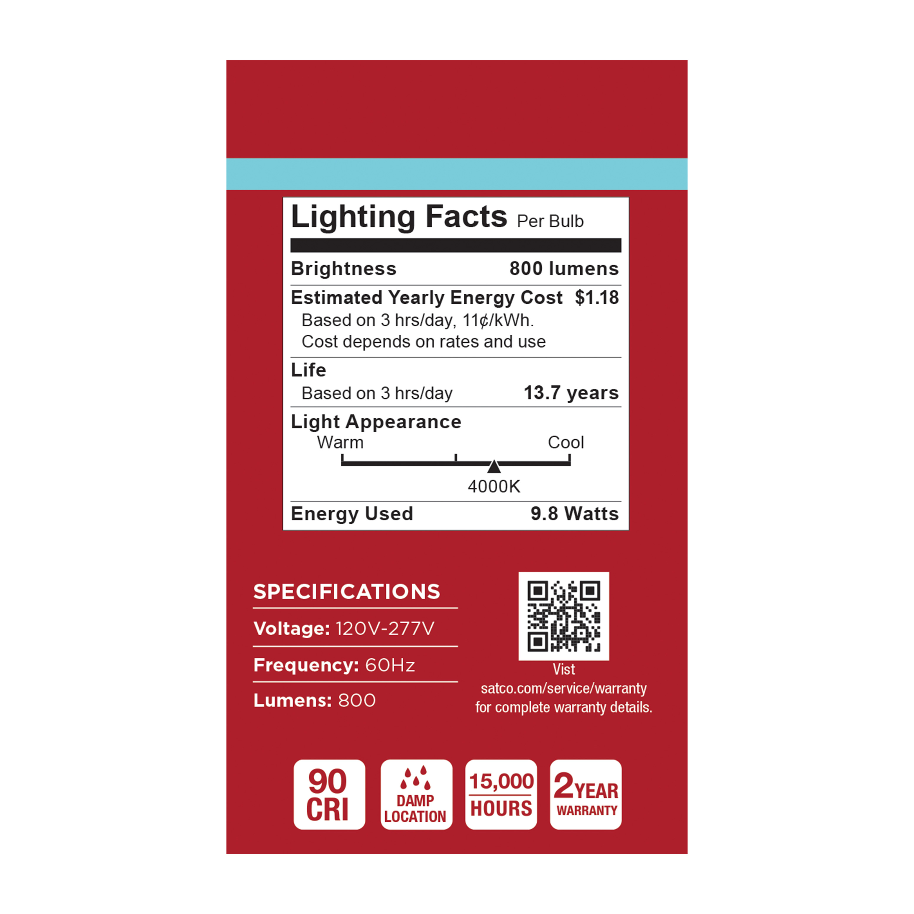 9.8A19L/940/E26/P/NDU/1PK - S14366