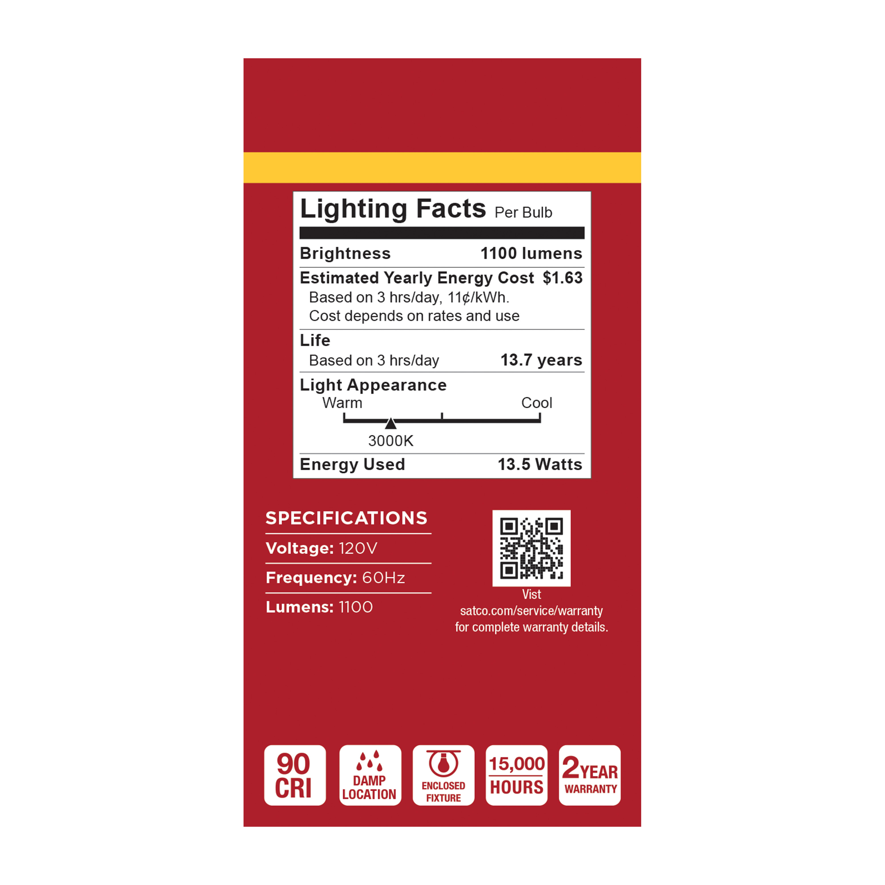 13.5A19L/930/E26/P/ND/1PK - S14370