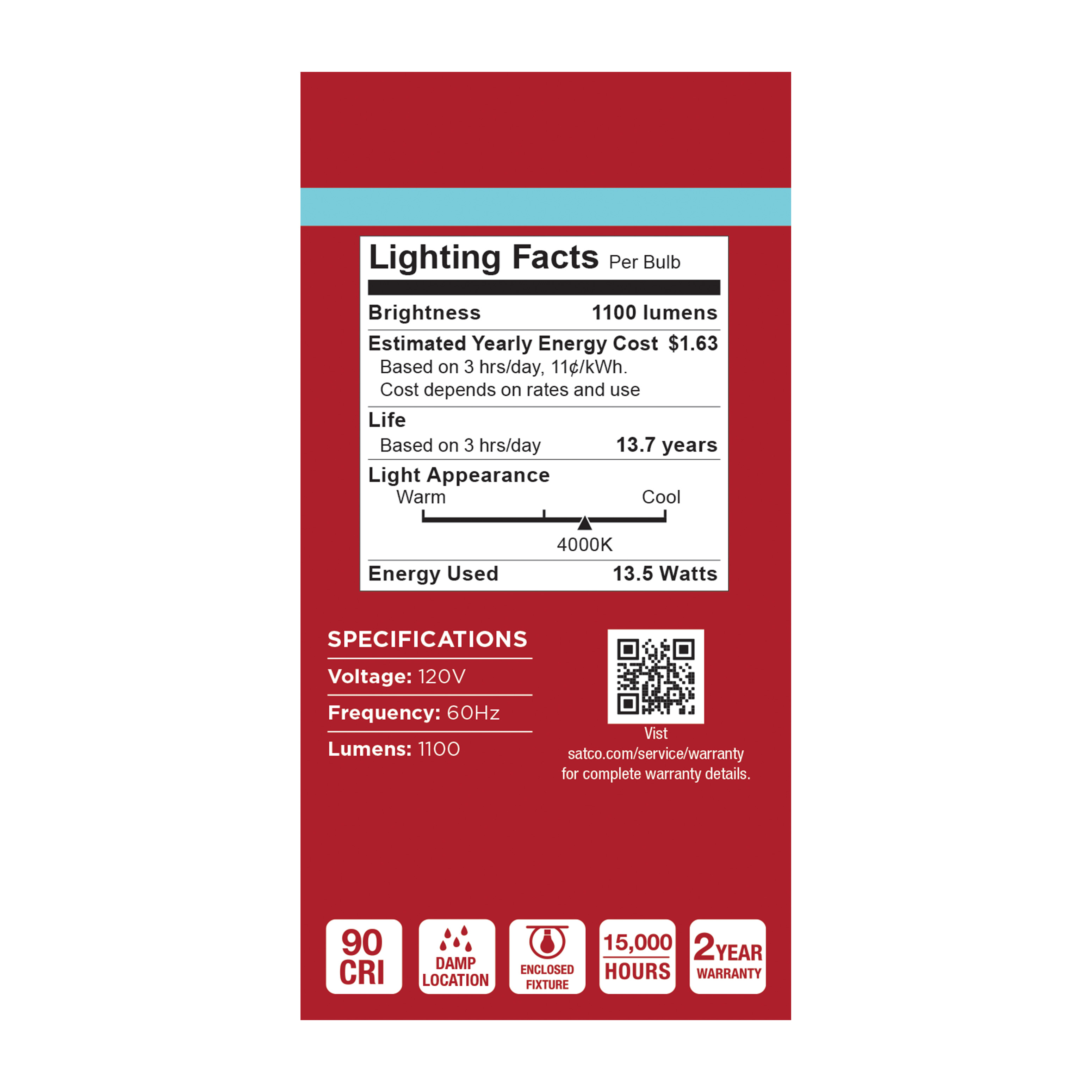 13.5A19L/940/E26/P/ND/1PK - S14372