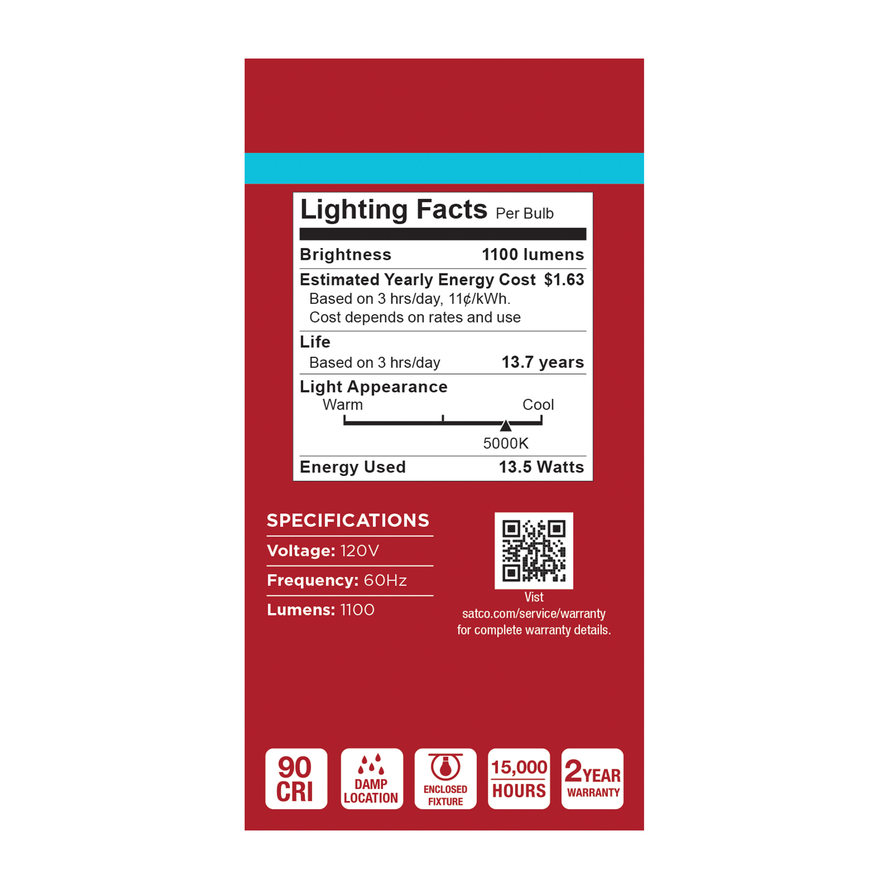 13.5A19L/950/E26/P/ND/1PK - S14374