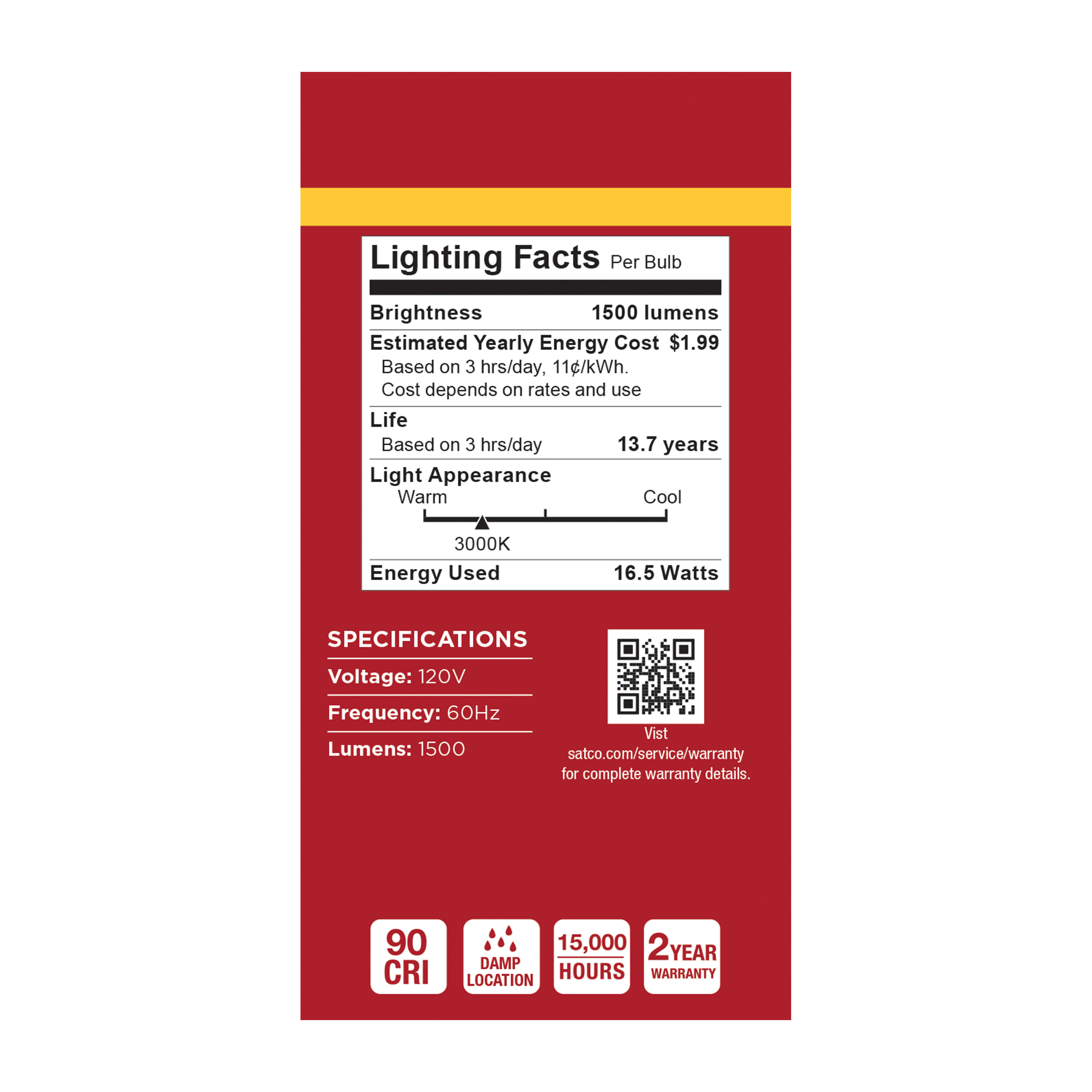16.5A19L/930/E26/P/ND/1PK - S14377