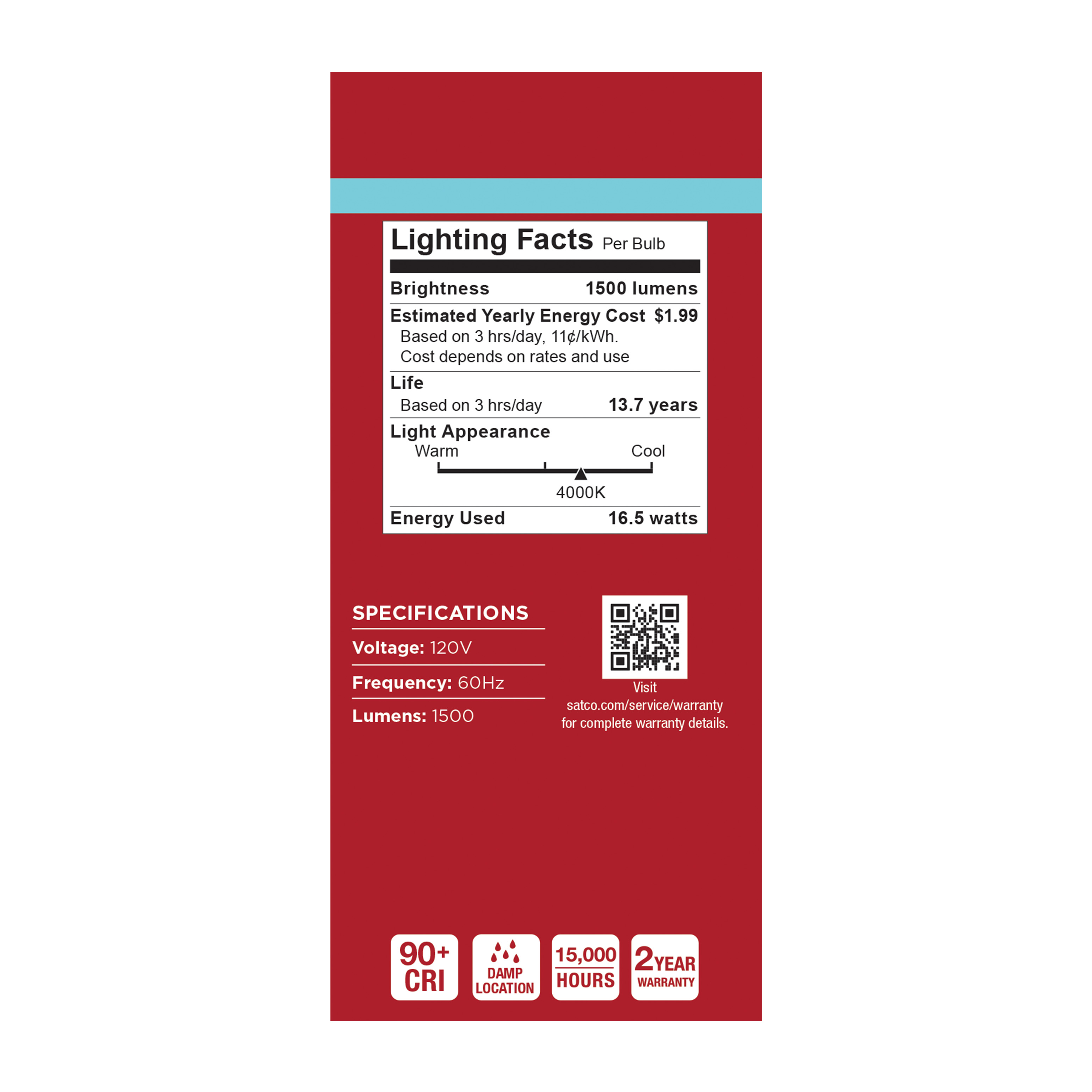 16.5A19L/940/E26/P/ND/4PK - S14380