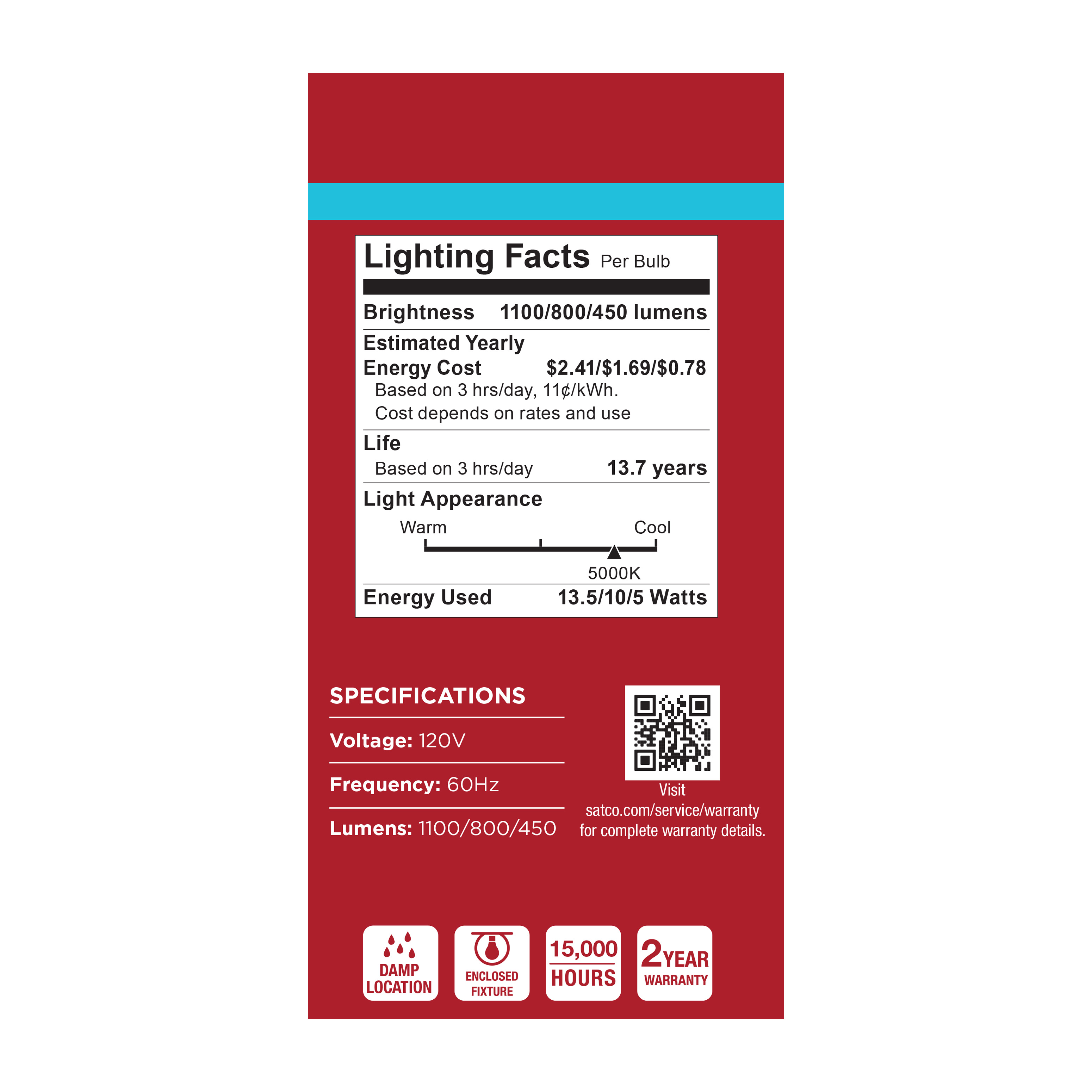 13.5SA19/850/E26D/P/ND/3WY/1PK - S14395