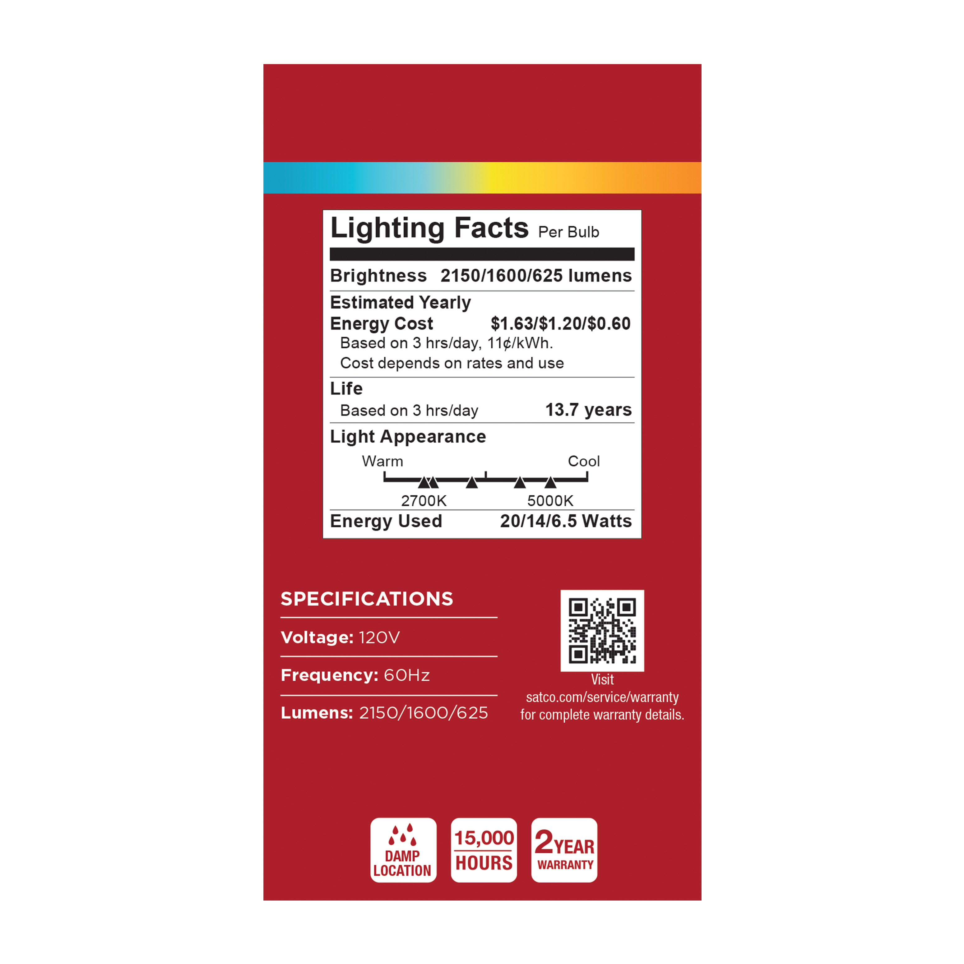 20A21/8CCT5/E26D/P/ND/3WAY/1PK - S14401