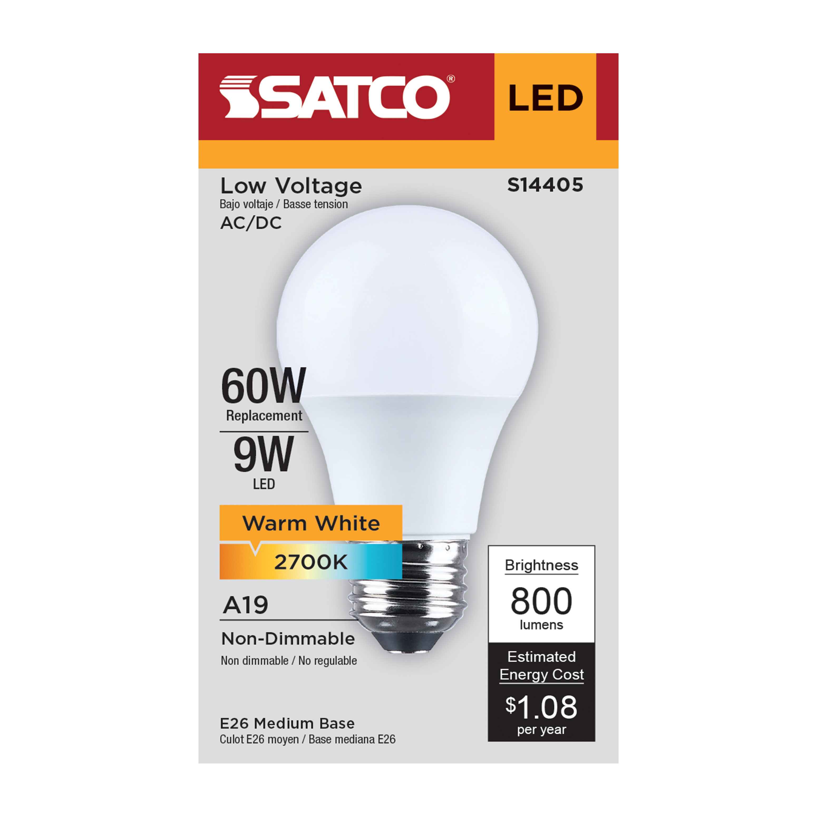 9A19L/827/E26/P/ND12-34V/1PK - S14405