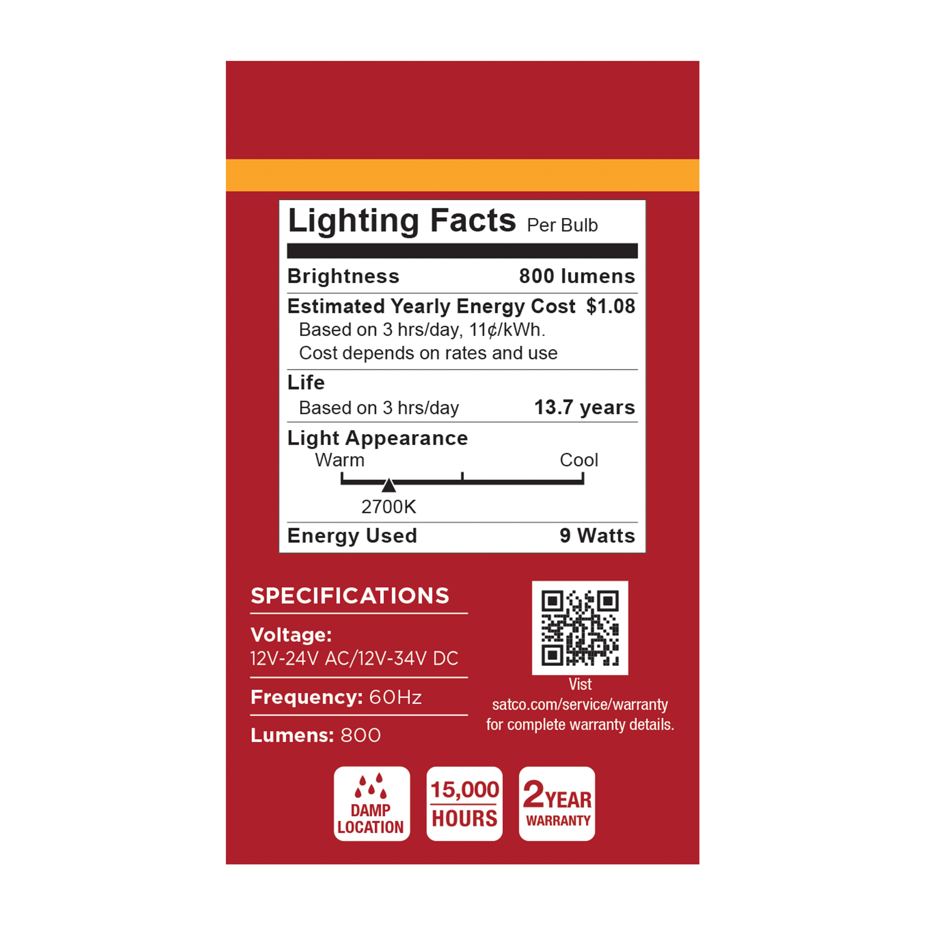 9A19L/827/E26/P/ND12-34V/1PK - S14405