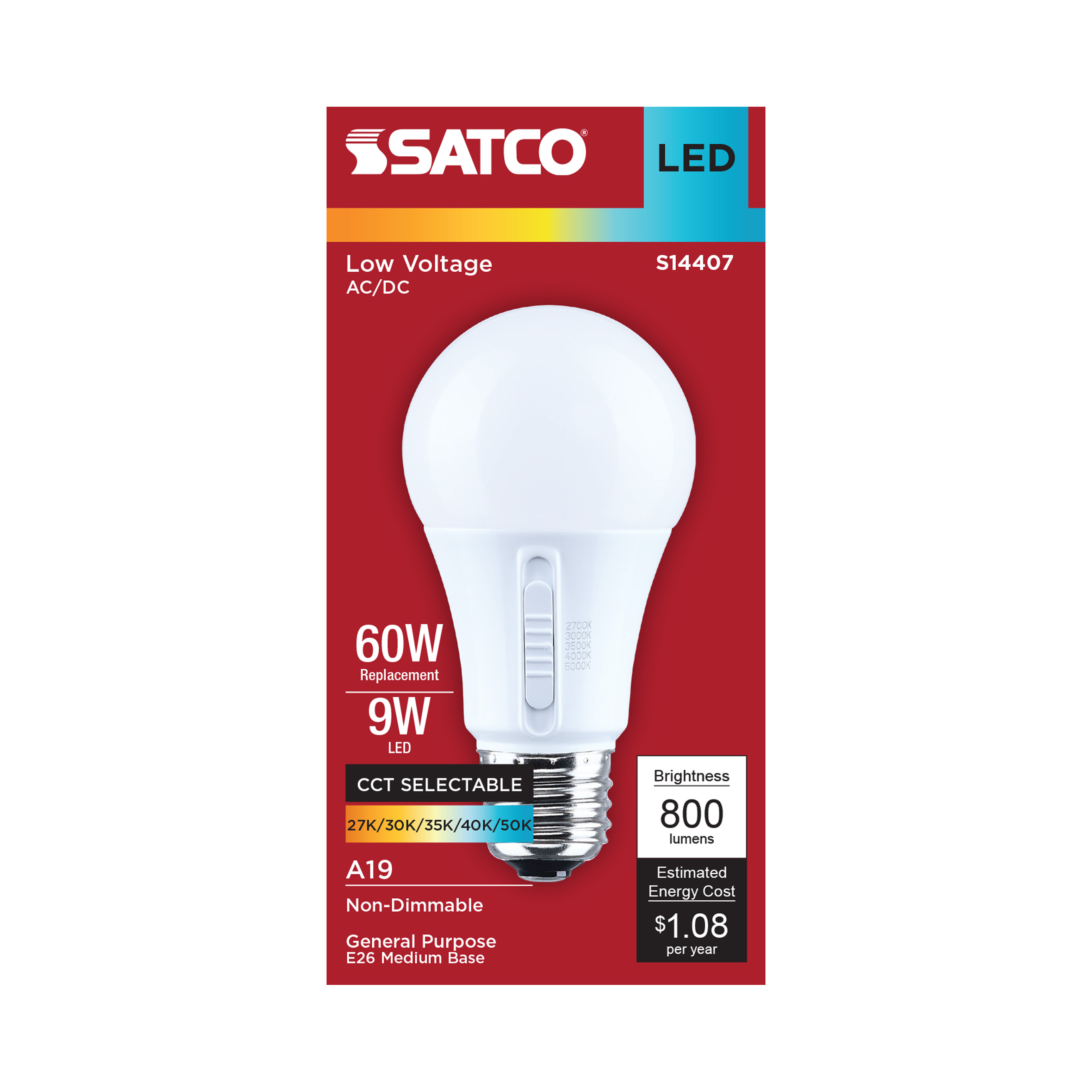 9A19L/8CCT5/E26/P/ND12-34V/1PK - S14407