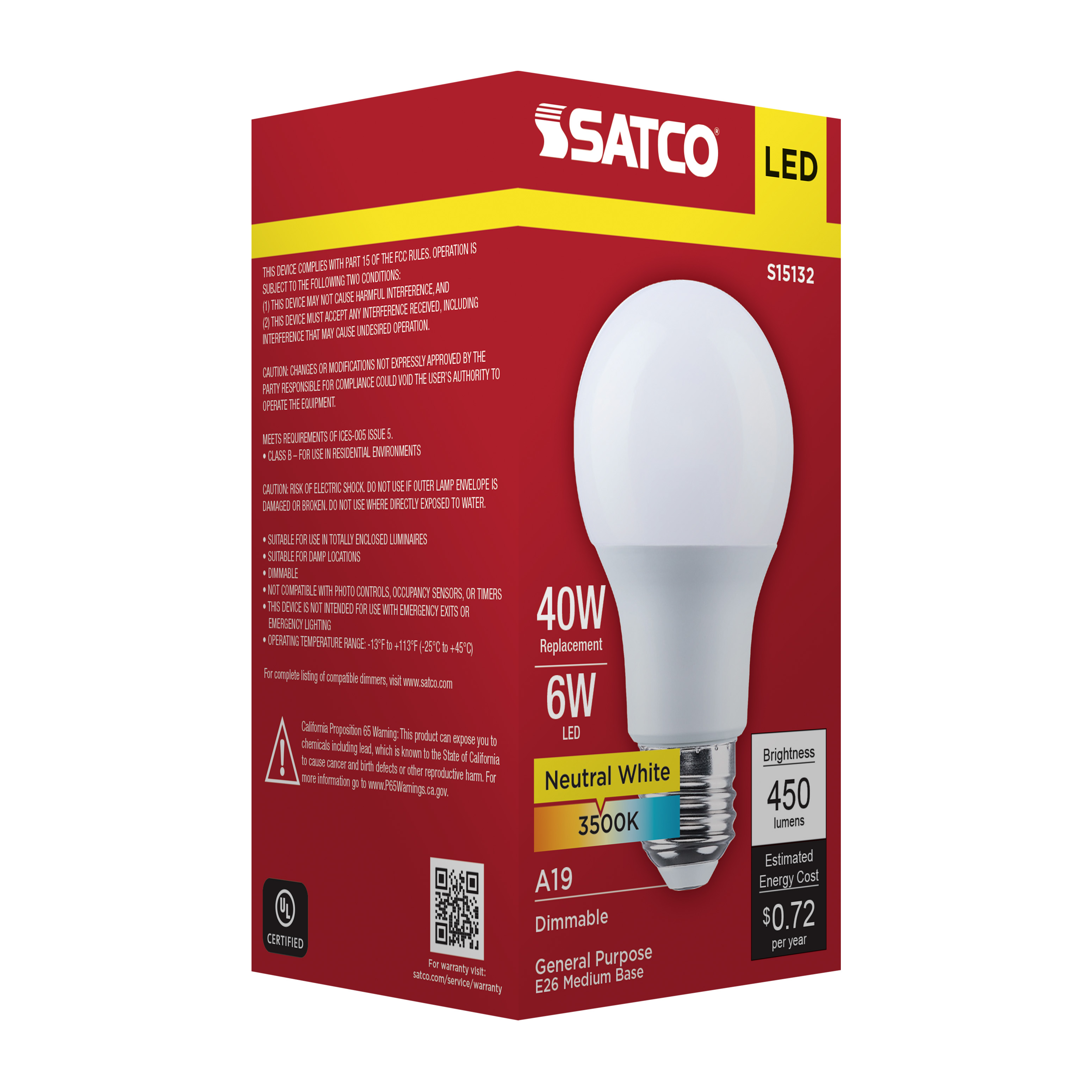 6A19L/835/E26/P/D/1PK - S15132