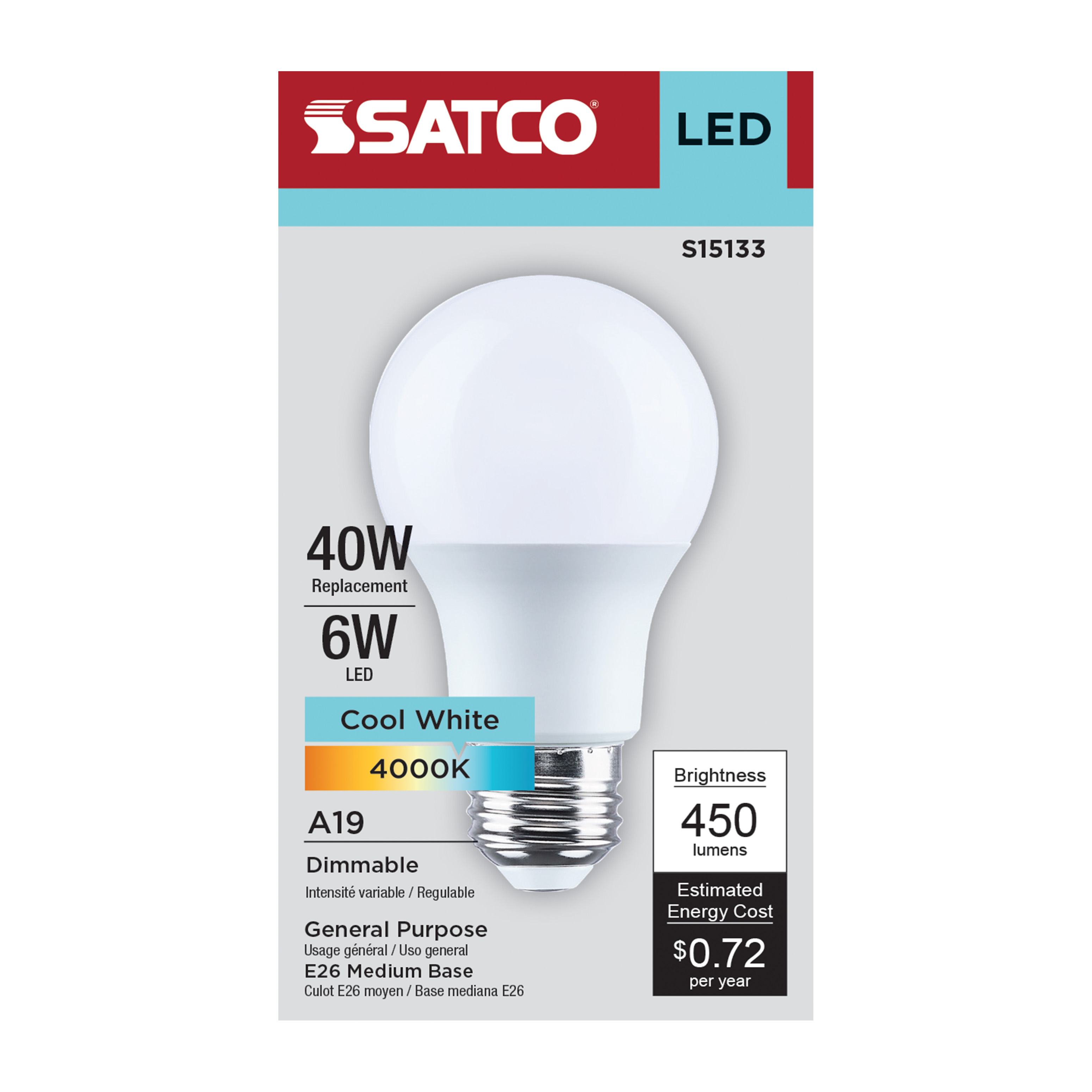 6A19L/840/E26/P/D/1PK - S15133
