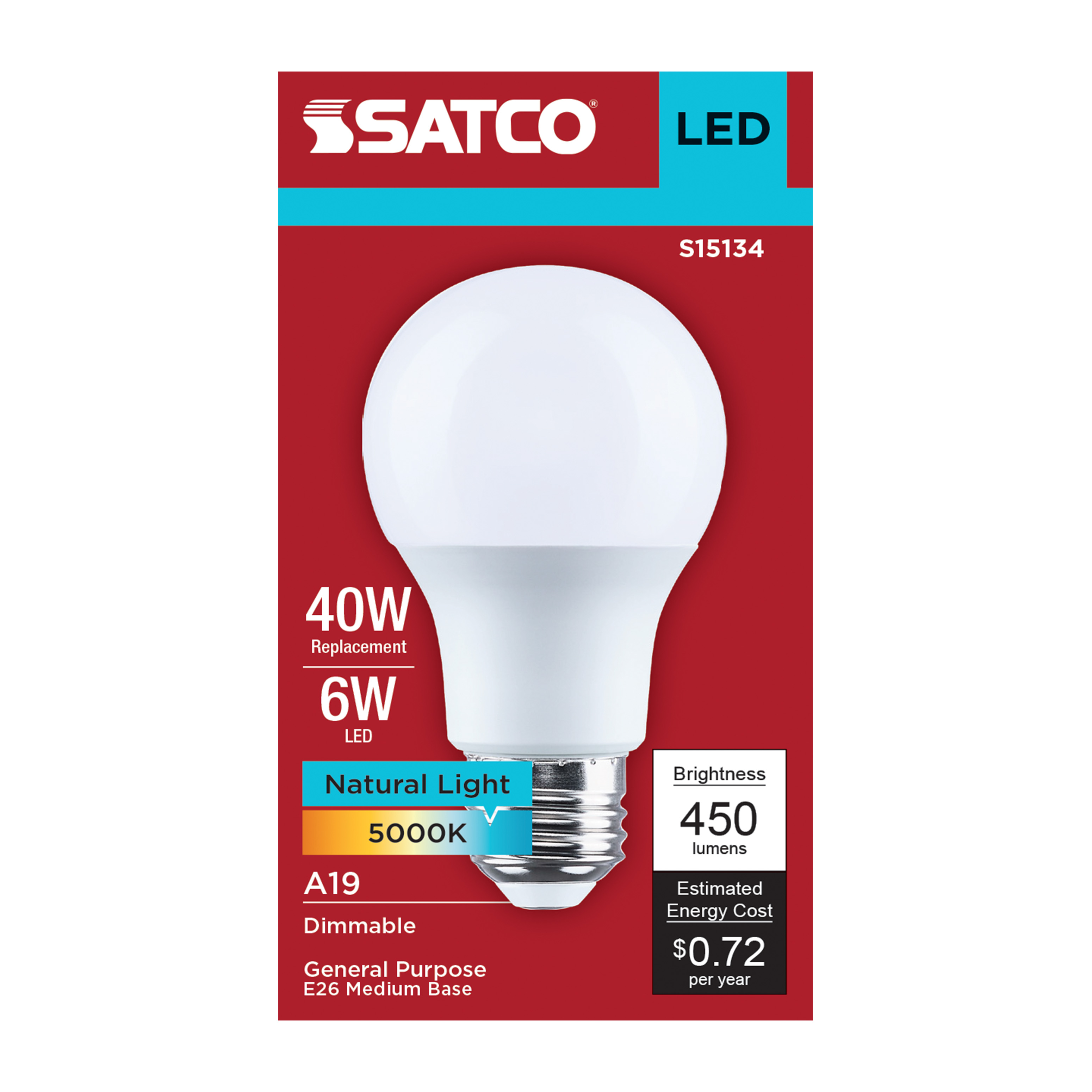 6A19L/850/E26/P/D/1PK - S15134
