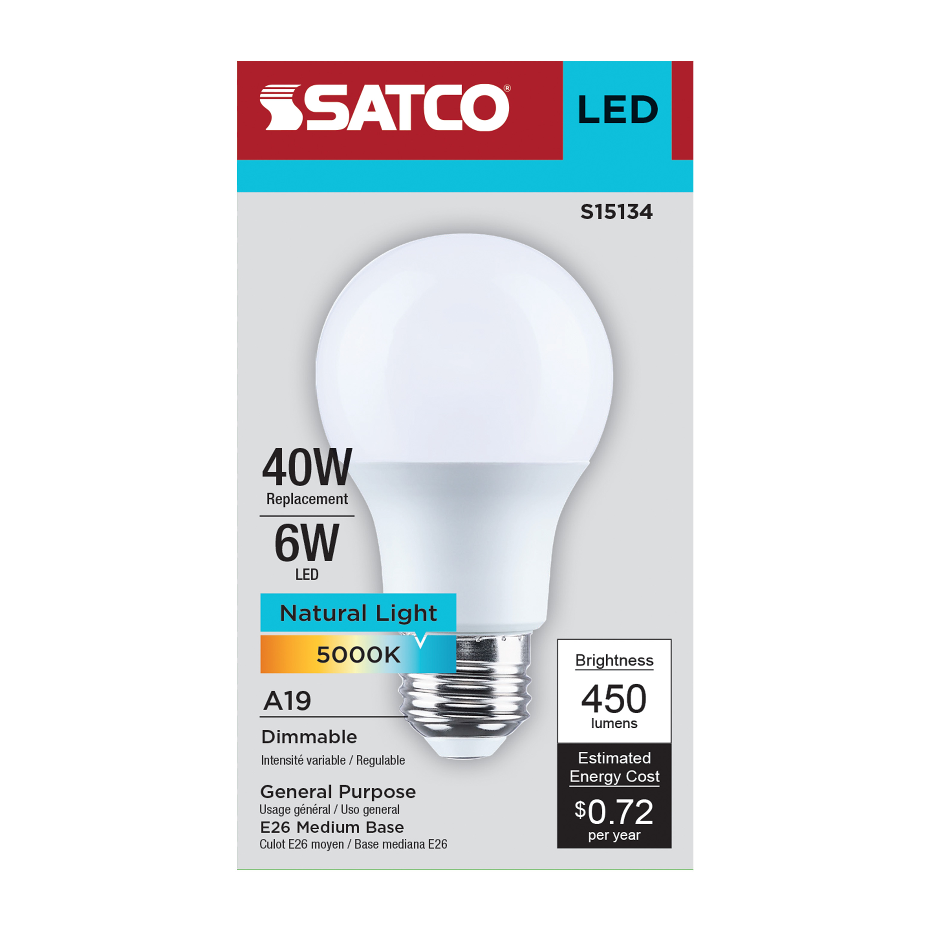 6A19L/850/E26/P/D/1PK - S15134