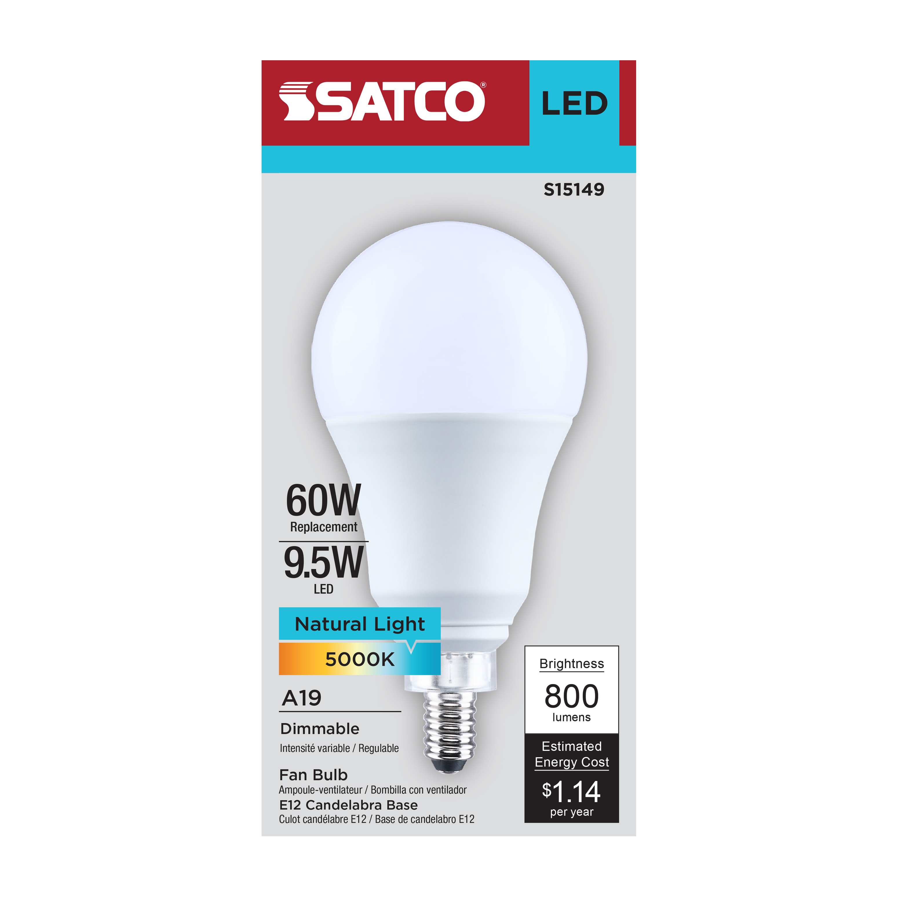 9.5A19L/850/E12/P/D/1PK - S15149