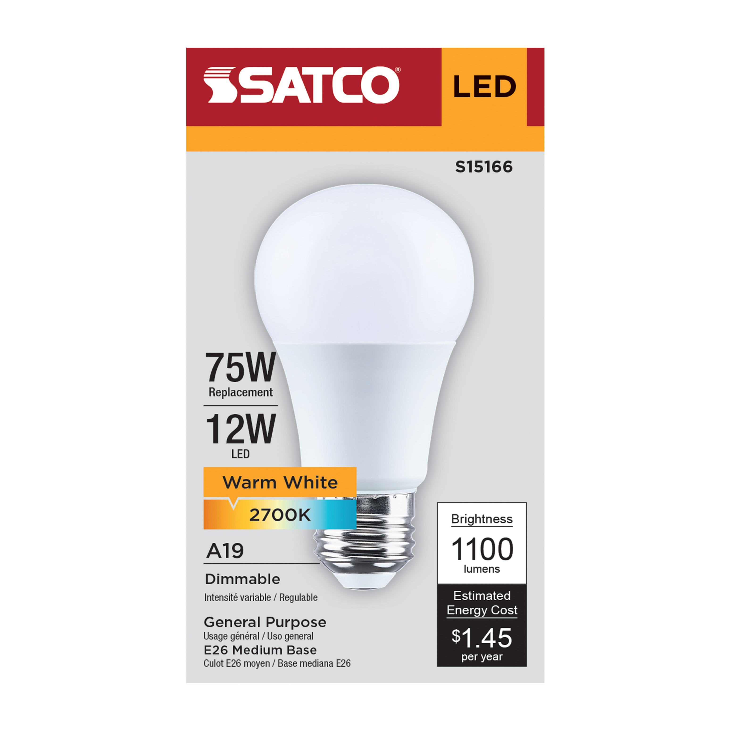 12A19L/927/E26/P/D/1PK - S15166