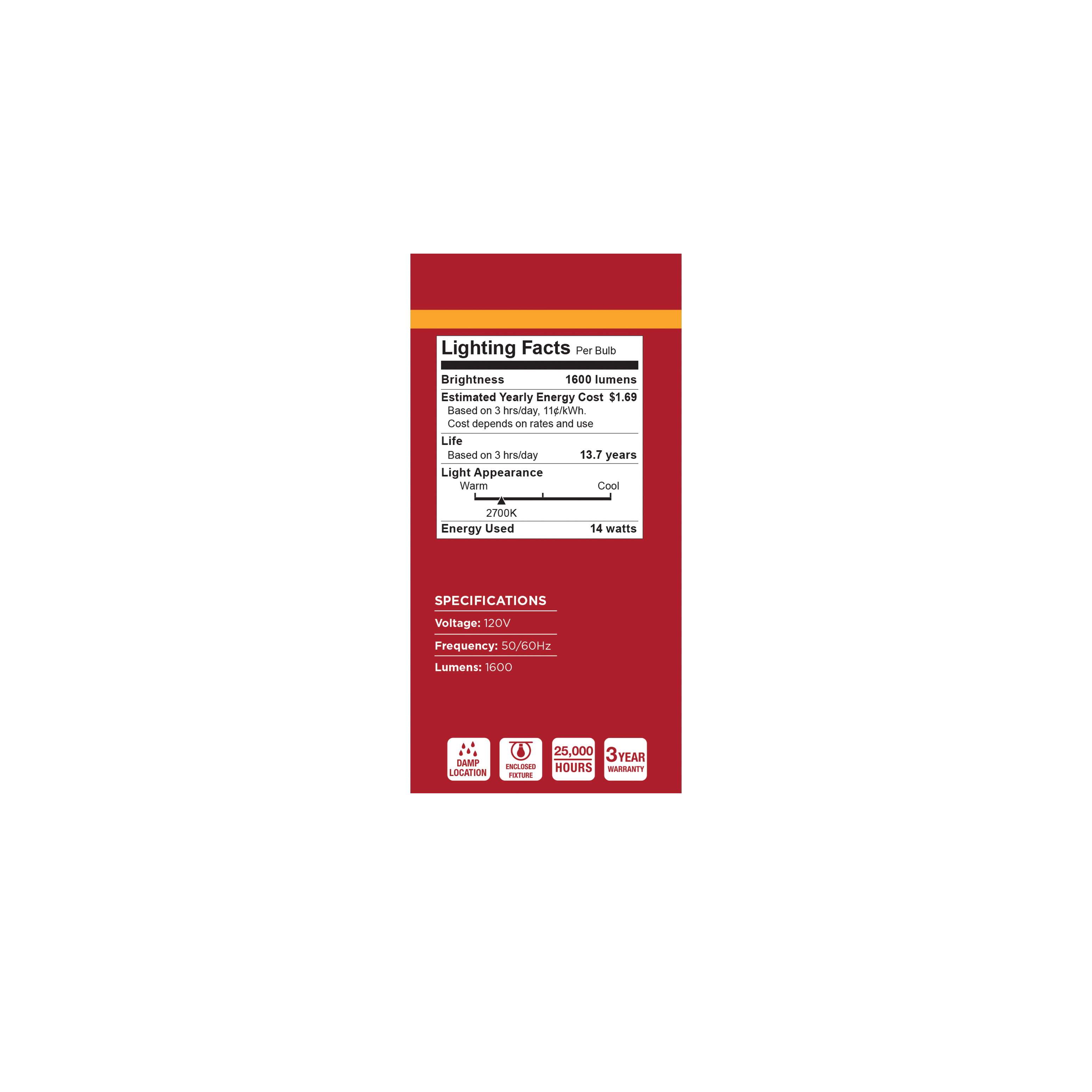 14A19L/827/E26/P/D/4PK - S15174