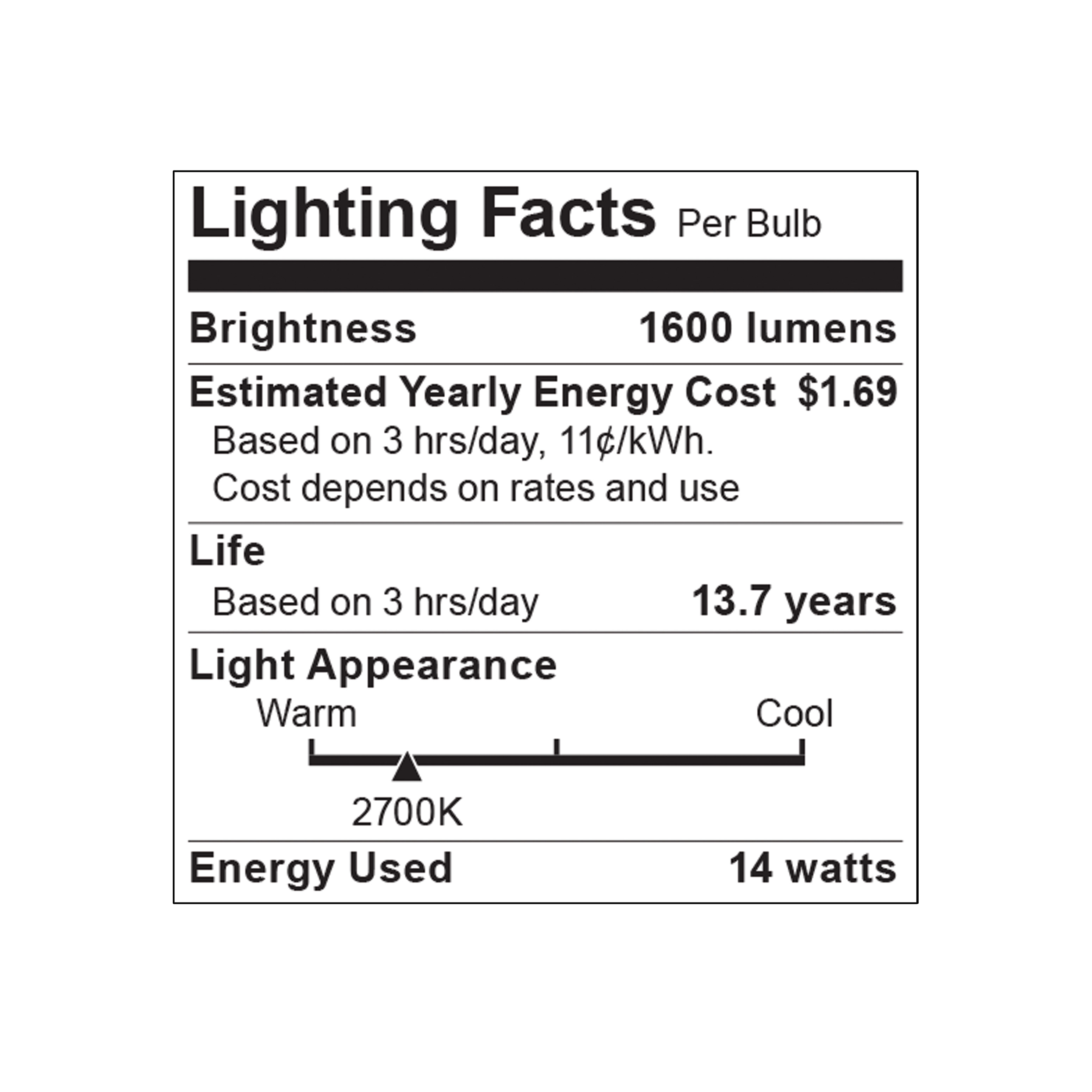 14A19L/827/E26/P/D/4PK - S15174