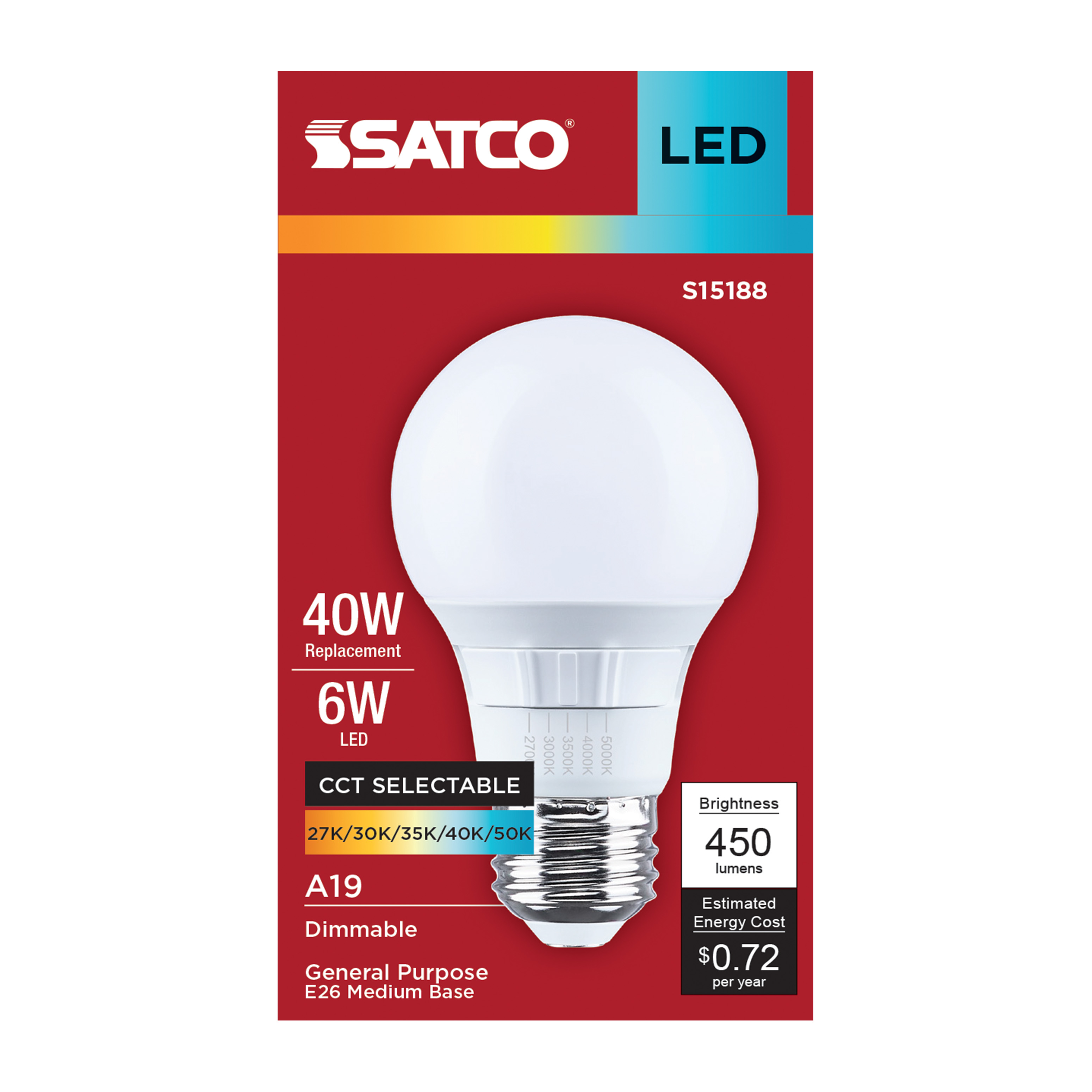 6A19L/8CCT5/E26/P/D/1PK - S15188