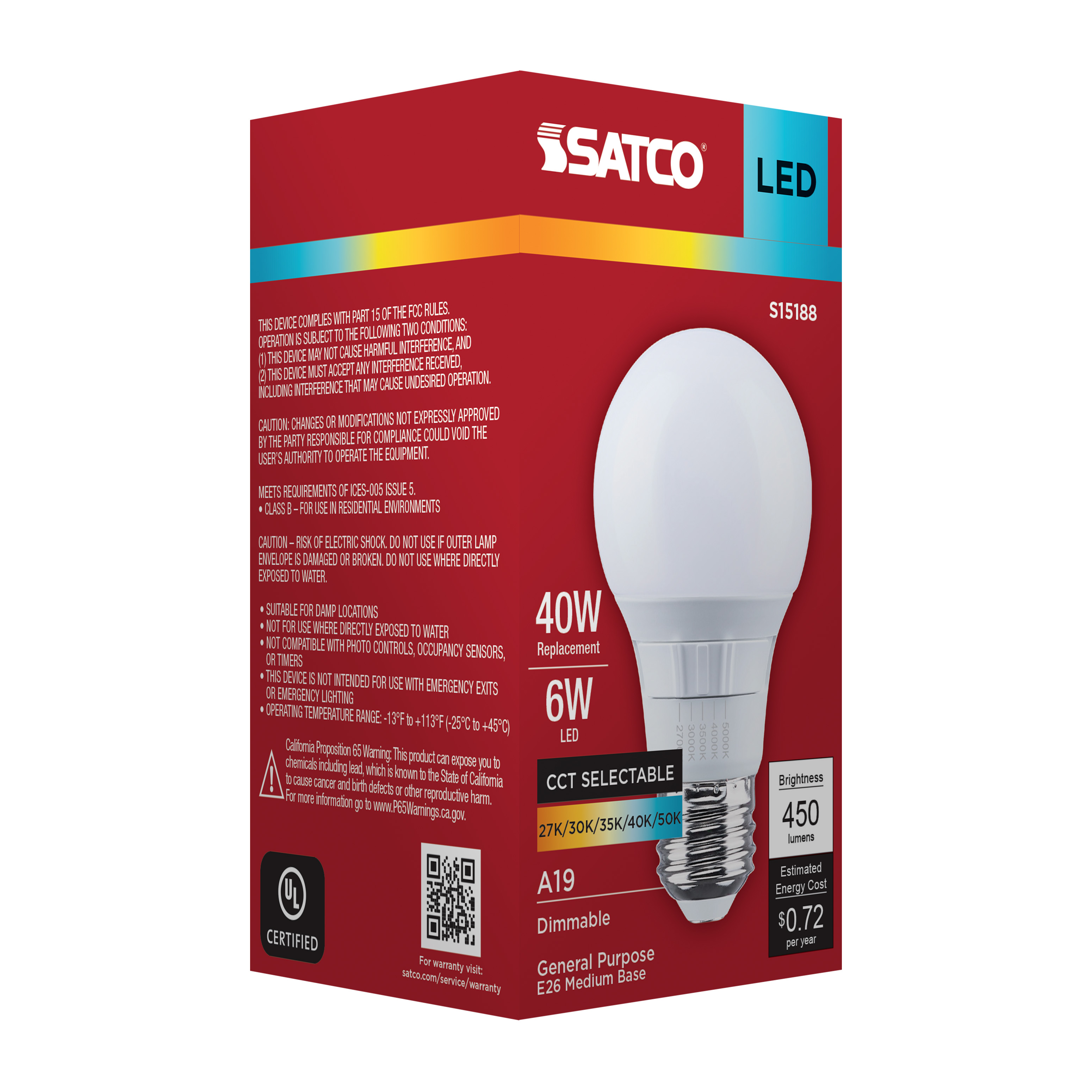 6A19L/8CCT5/E26/P/D/1PK - S15188
