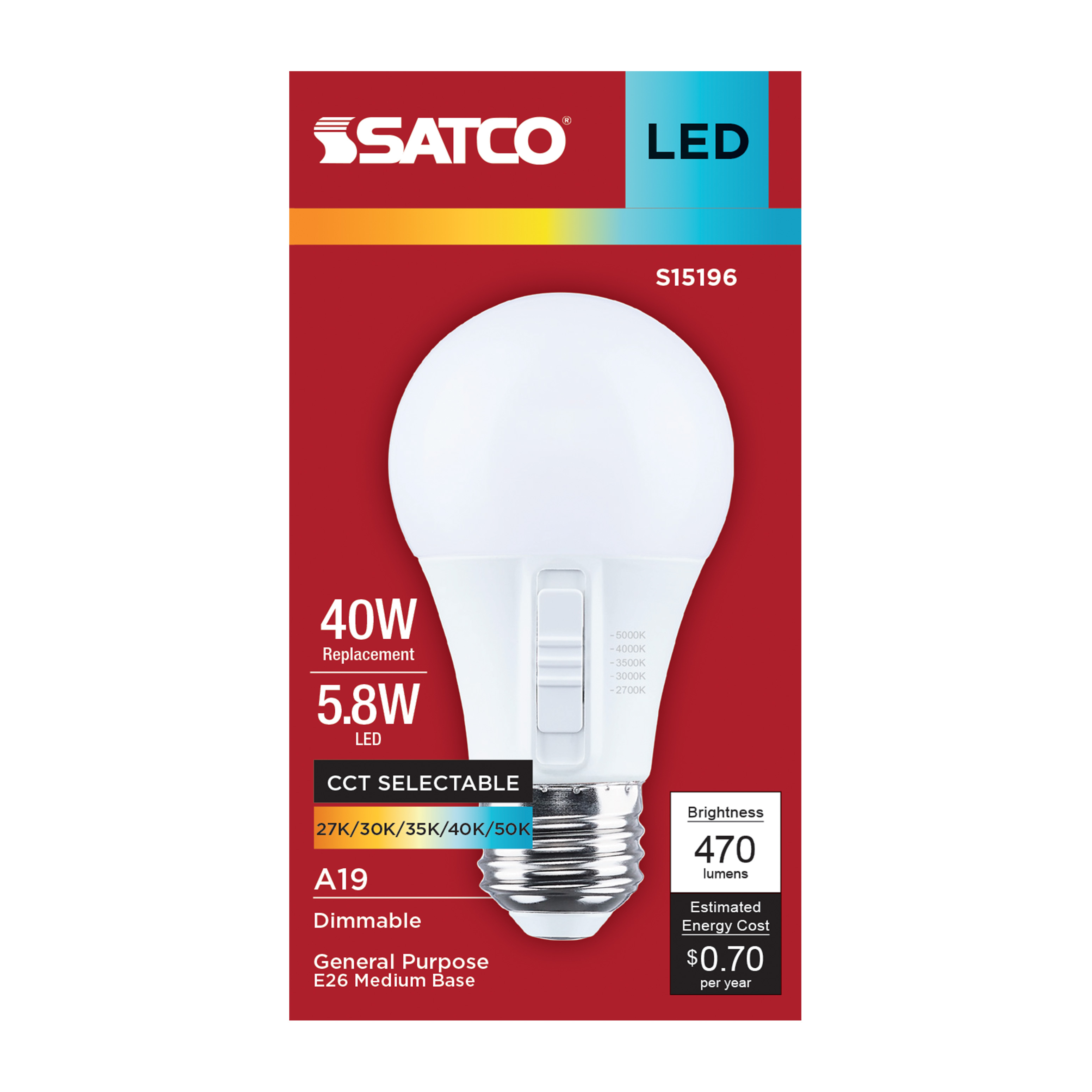 5.8A19L/9CCT5/E26/P/D/1PK - S15196