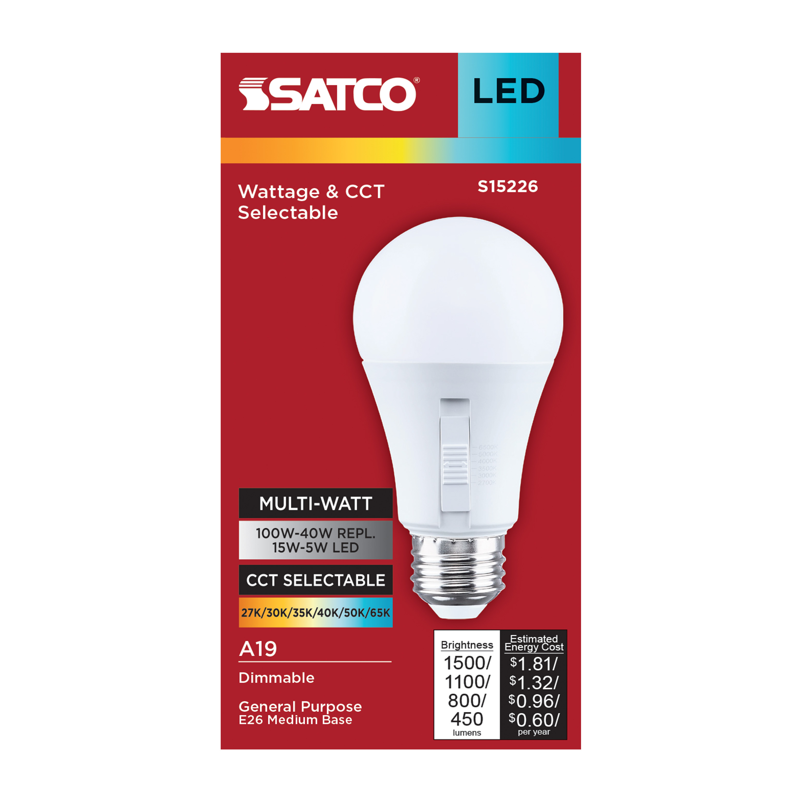 15SA19L/8CCT6/E26/P/D/1PK - S15226