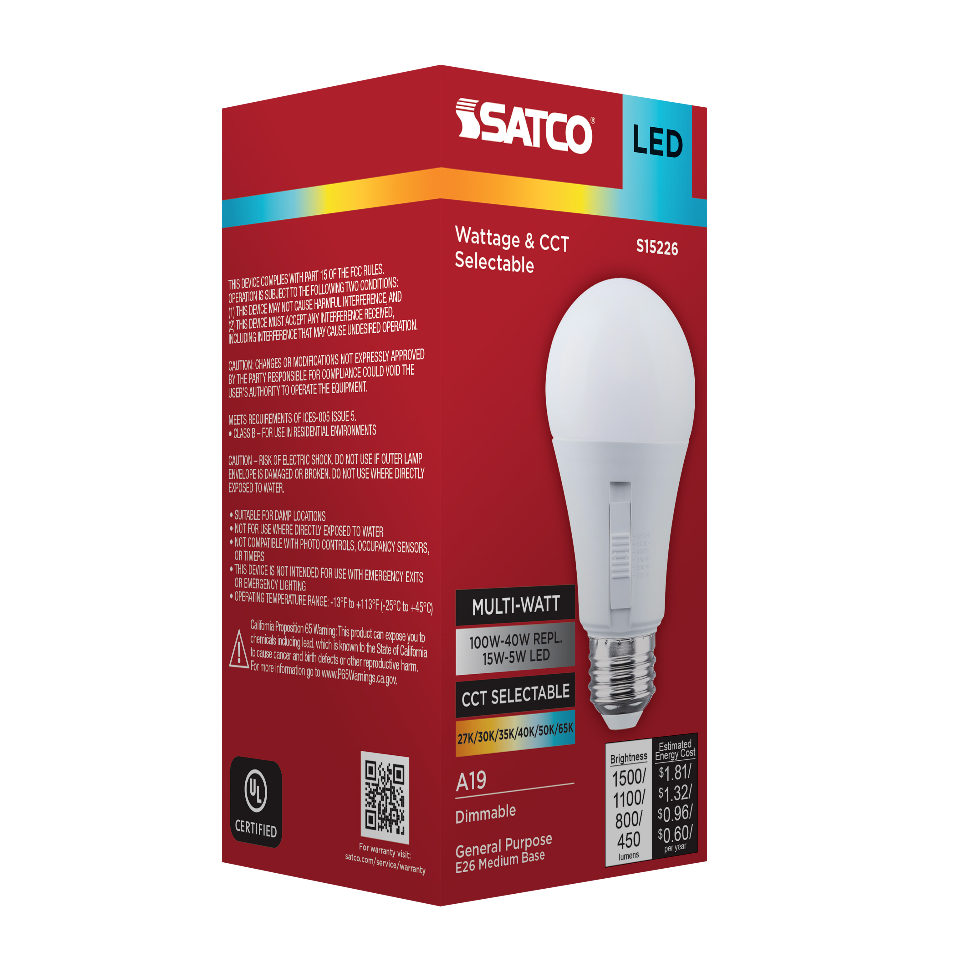 15SA19L/8CCT6/E26/P/D/1PK - S15226
