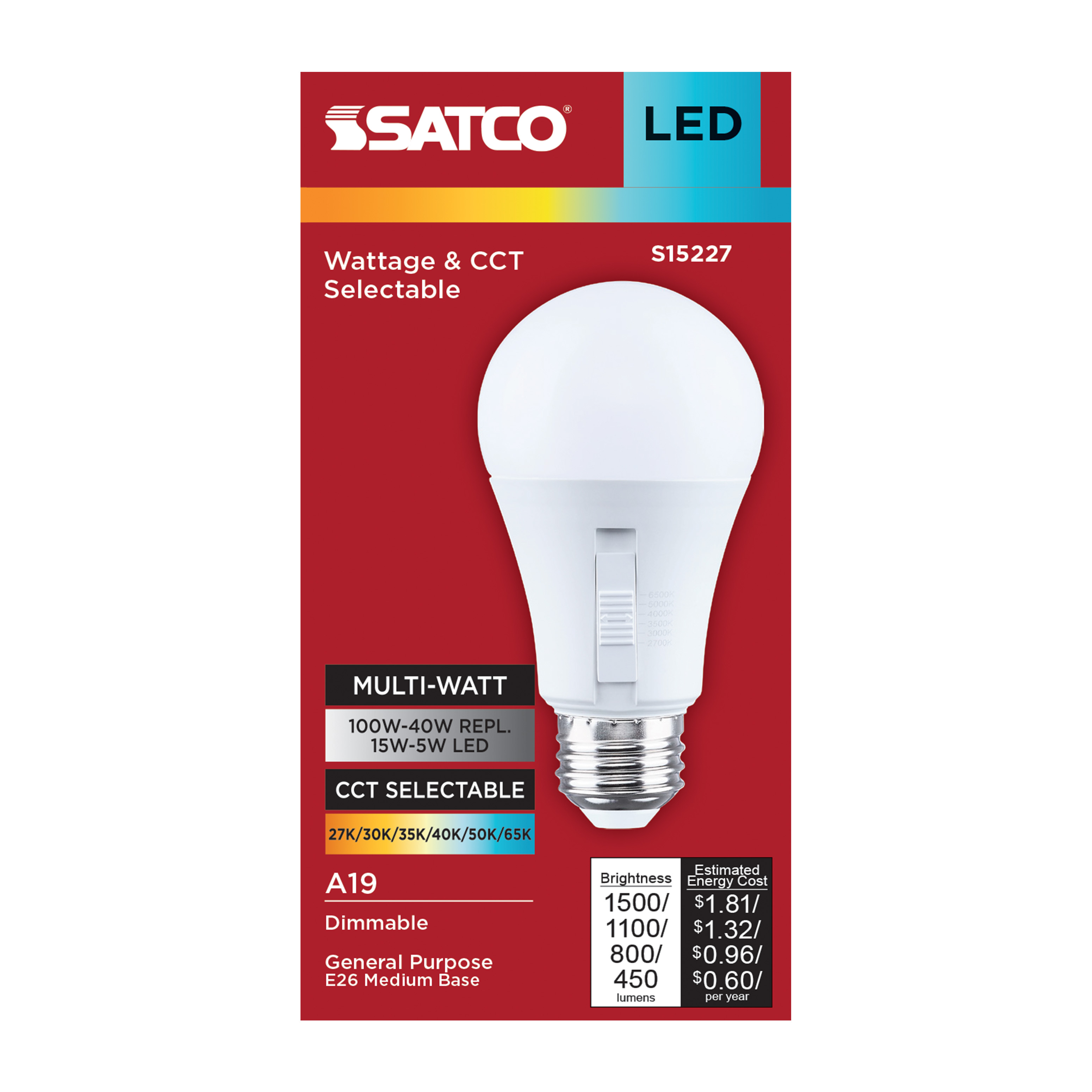 15SA19L/9CCT6/E26/P/D/1PK - S15227