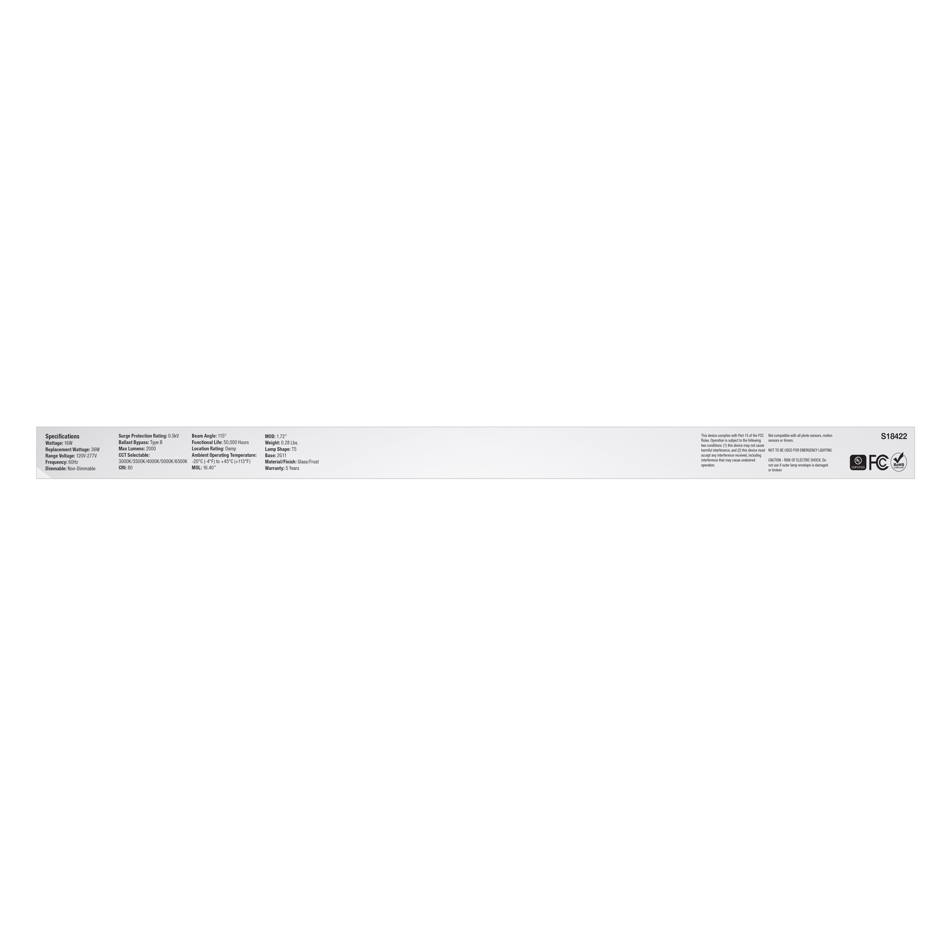 16PLL/LED/5CCT/BP - S18422