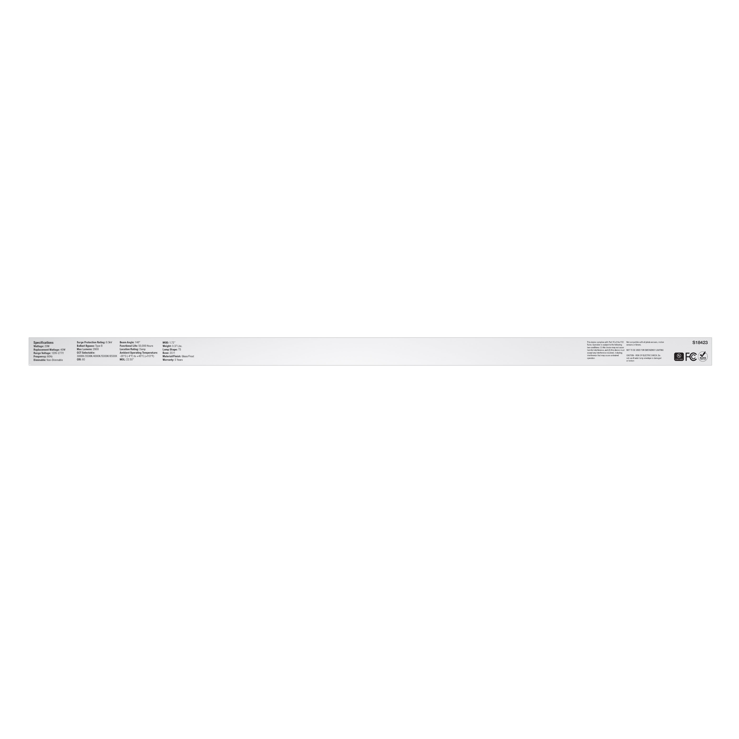 20PLL/LED/5CCT/BP - S18423