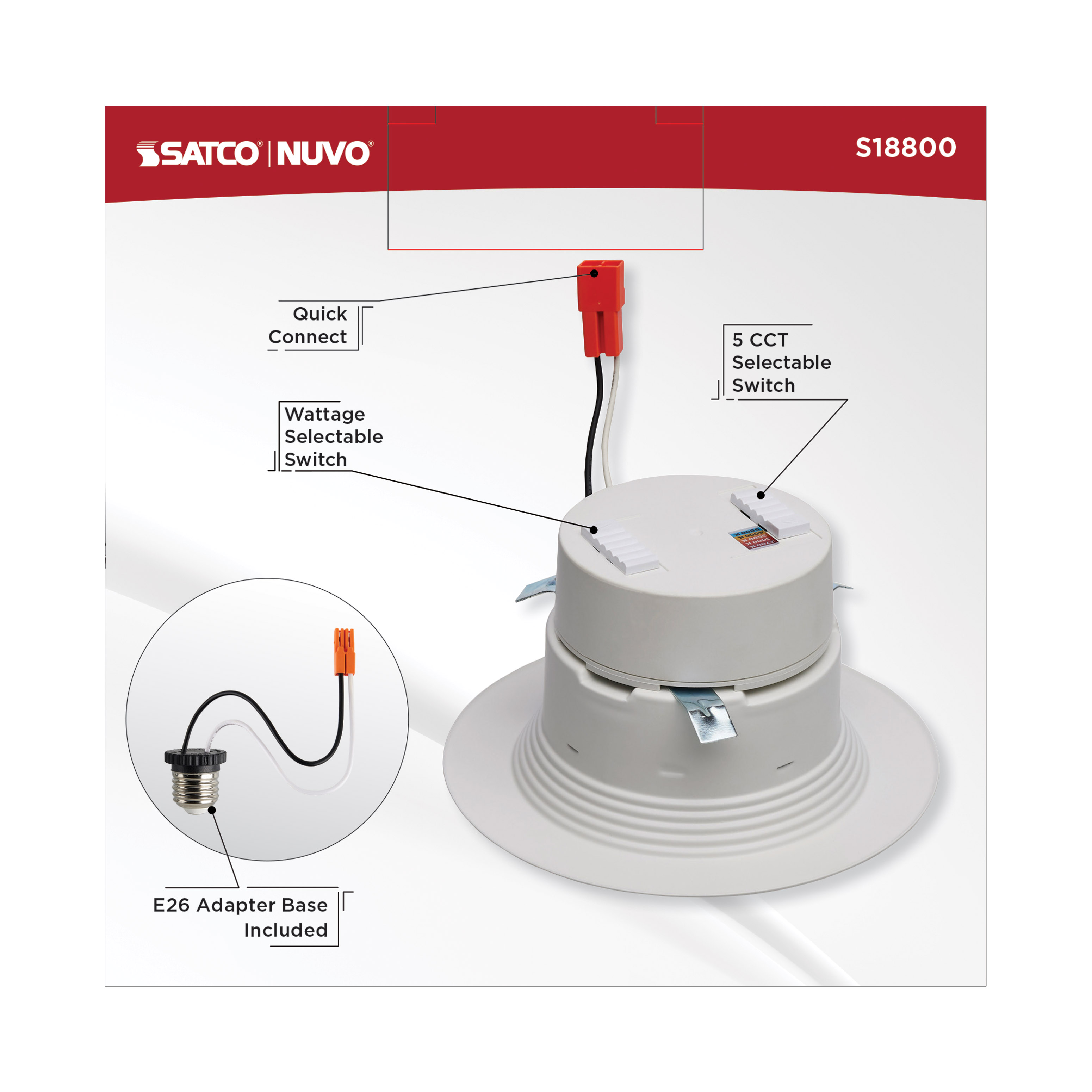 7.5LED/RDL/4/WS/5CCT/RD - S18800