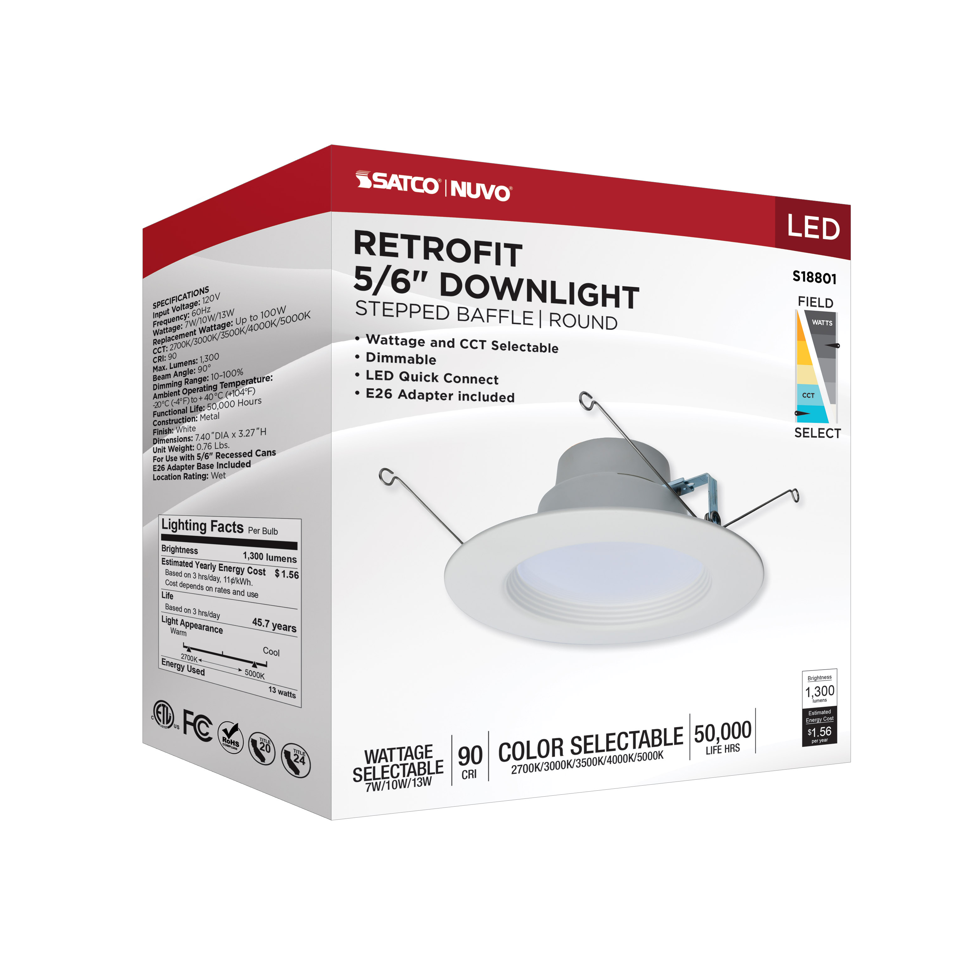 13LED/RDL/5-6/WS/5CCT/RD - S18801