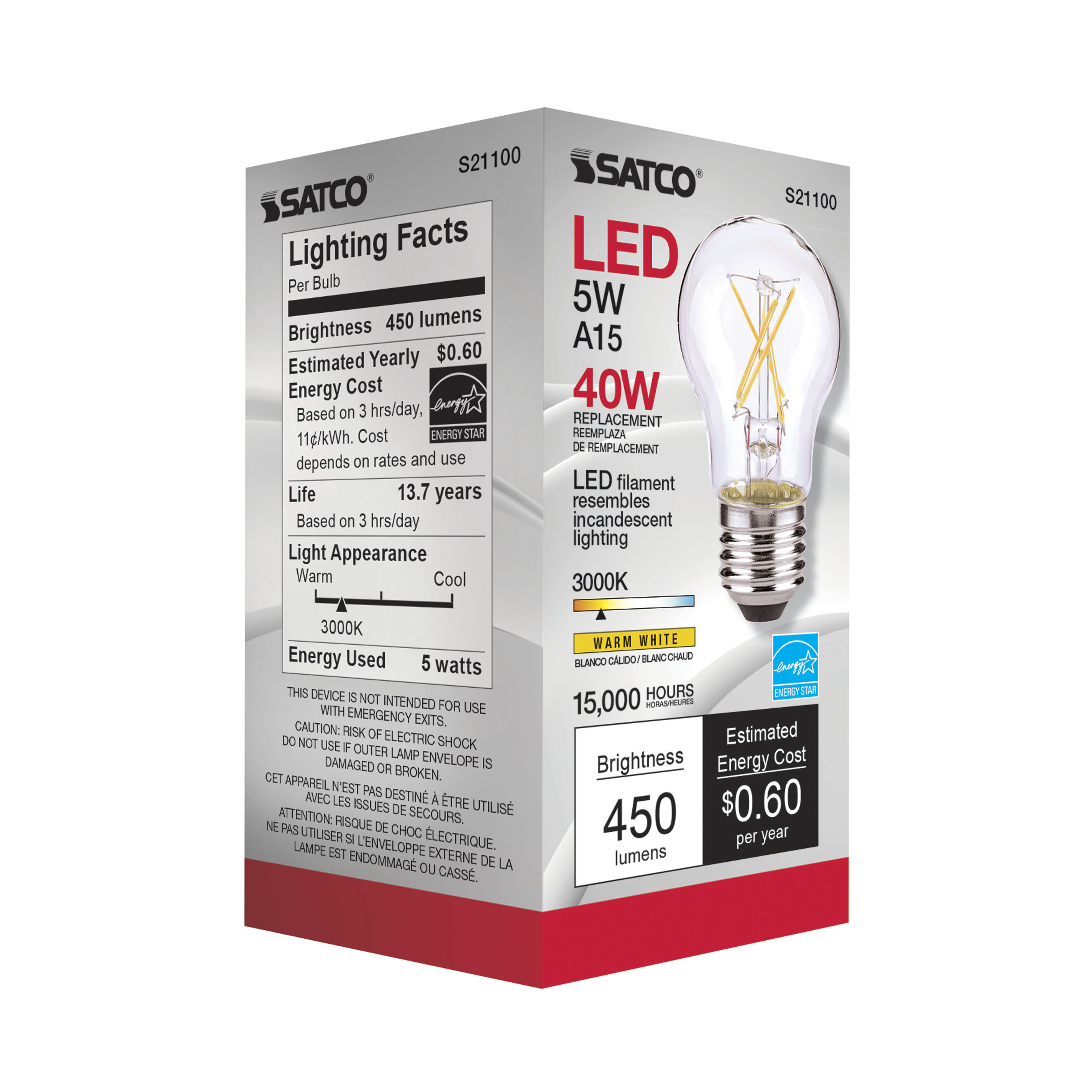 5A15/CL/LED/E26/3K/ES/120V - S21100