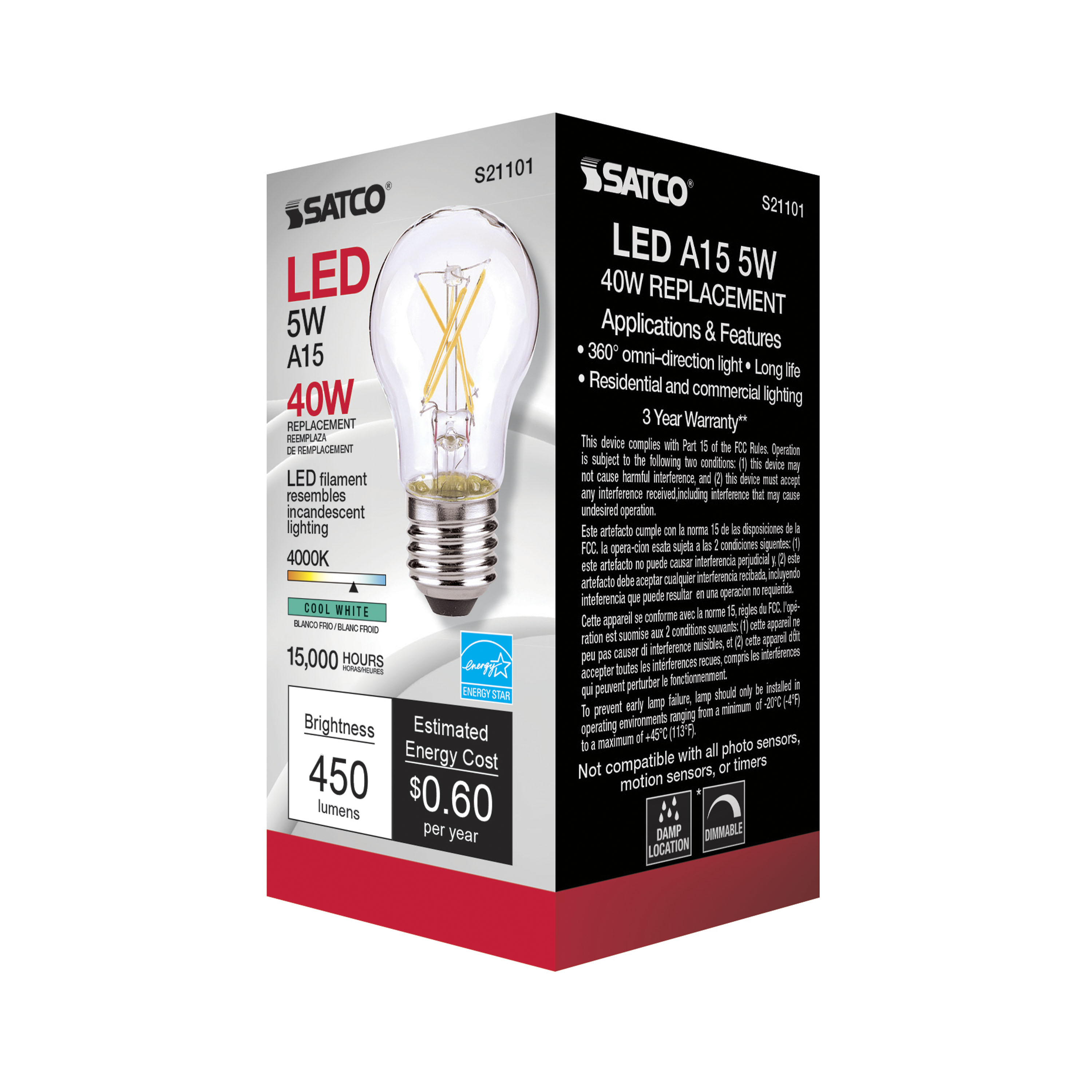 5A15/CL/LED/E26/4K/ES/120V - S21101