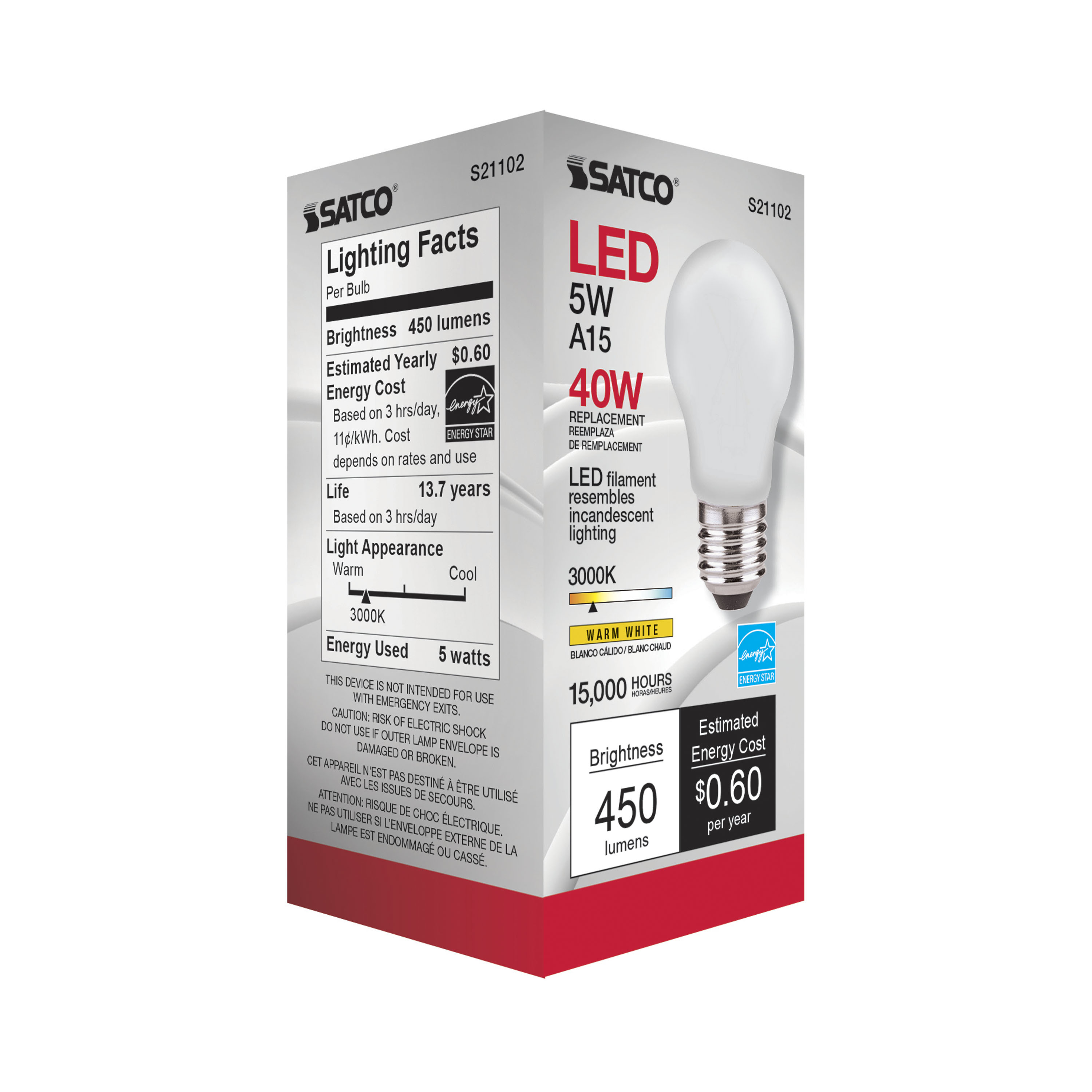 5A15/FR/LED/E26/3K/ES/120V - S21102