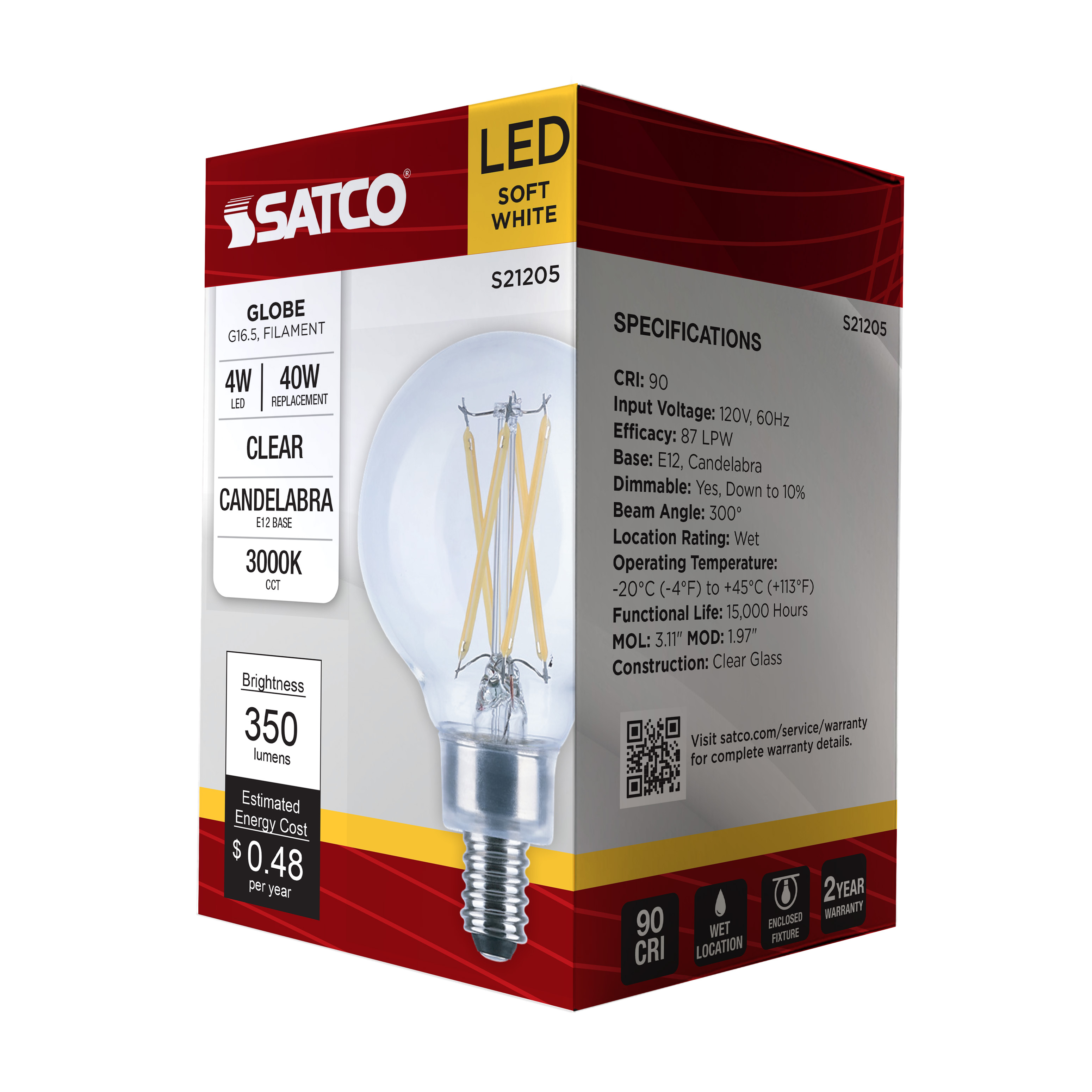 4G16.5/LED/CL/930/120V/E12 - S21205