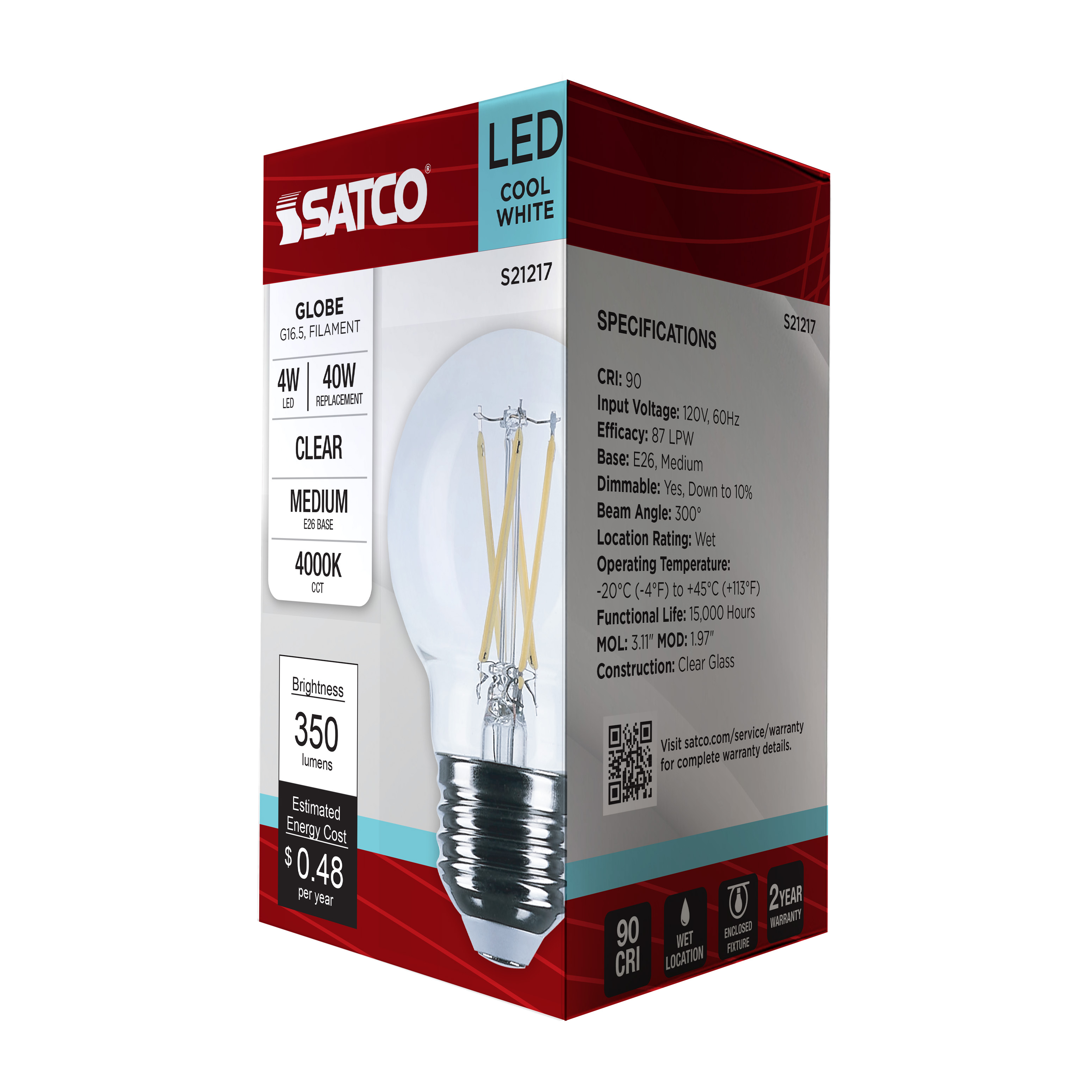 4G16.5/LED/CL/940/120V/E26 - S21217
