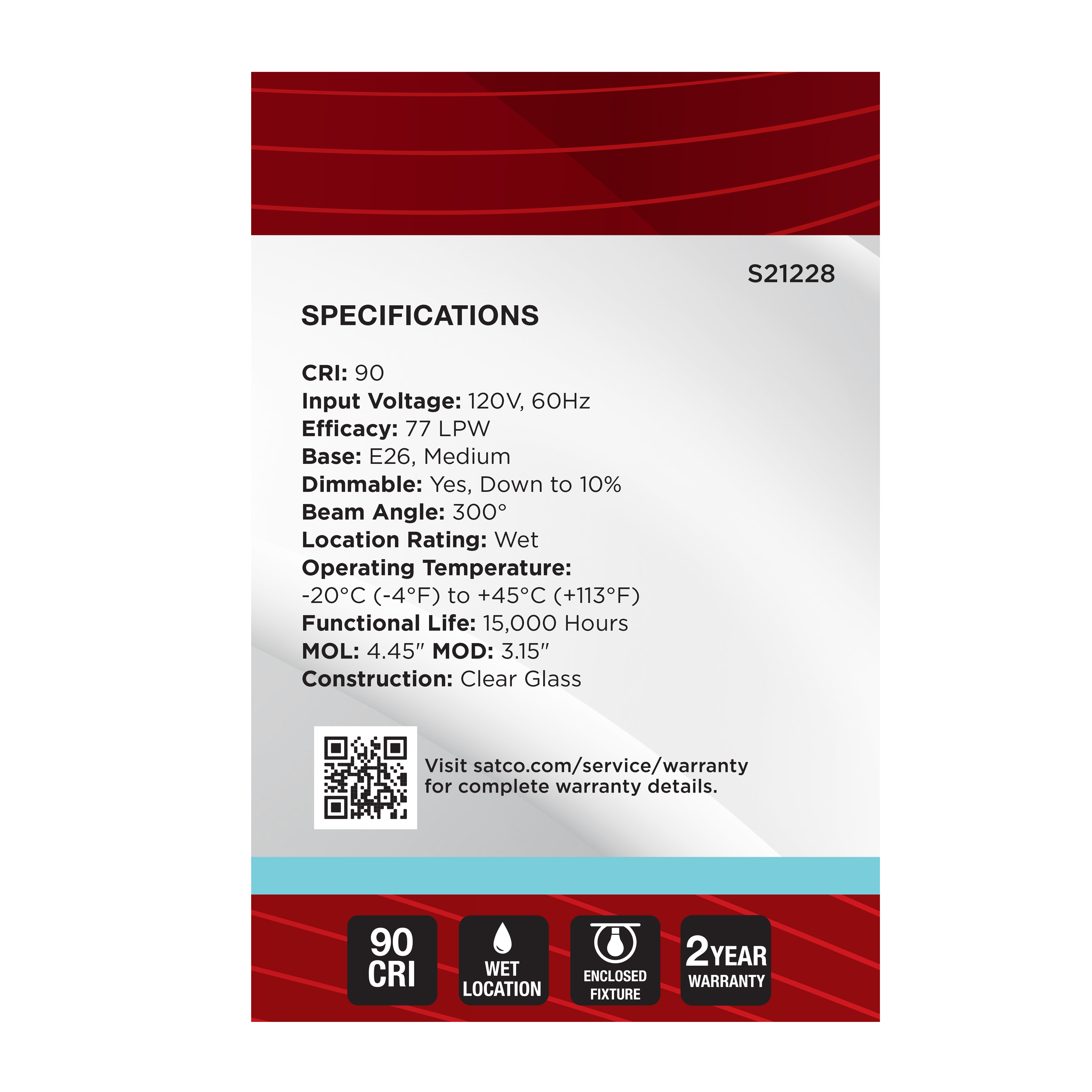 4.5G25/LED/CL/940/120V - S21228