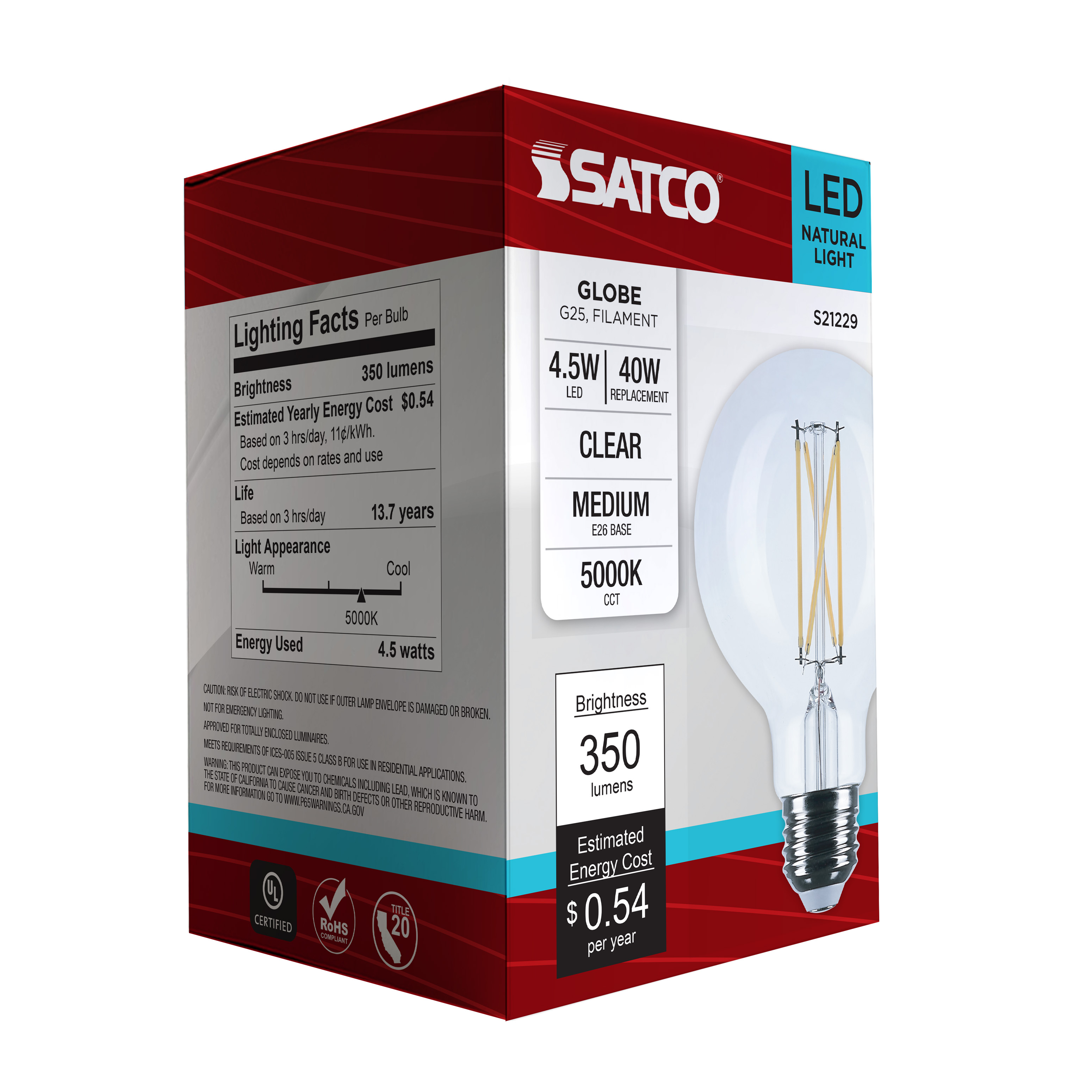 4.5G25/LED/CL/950/120V - S21229